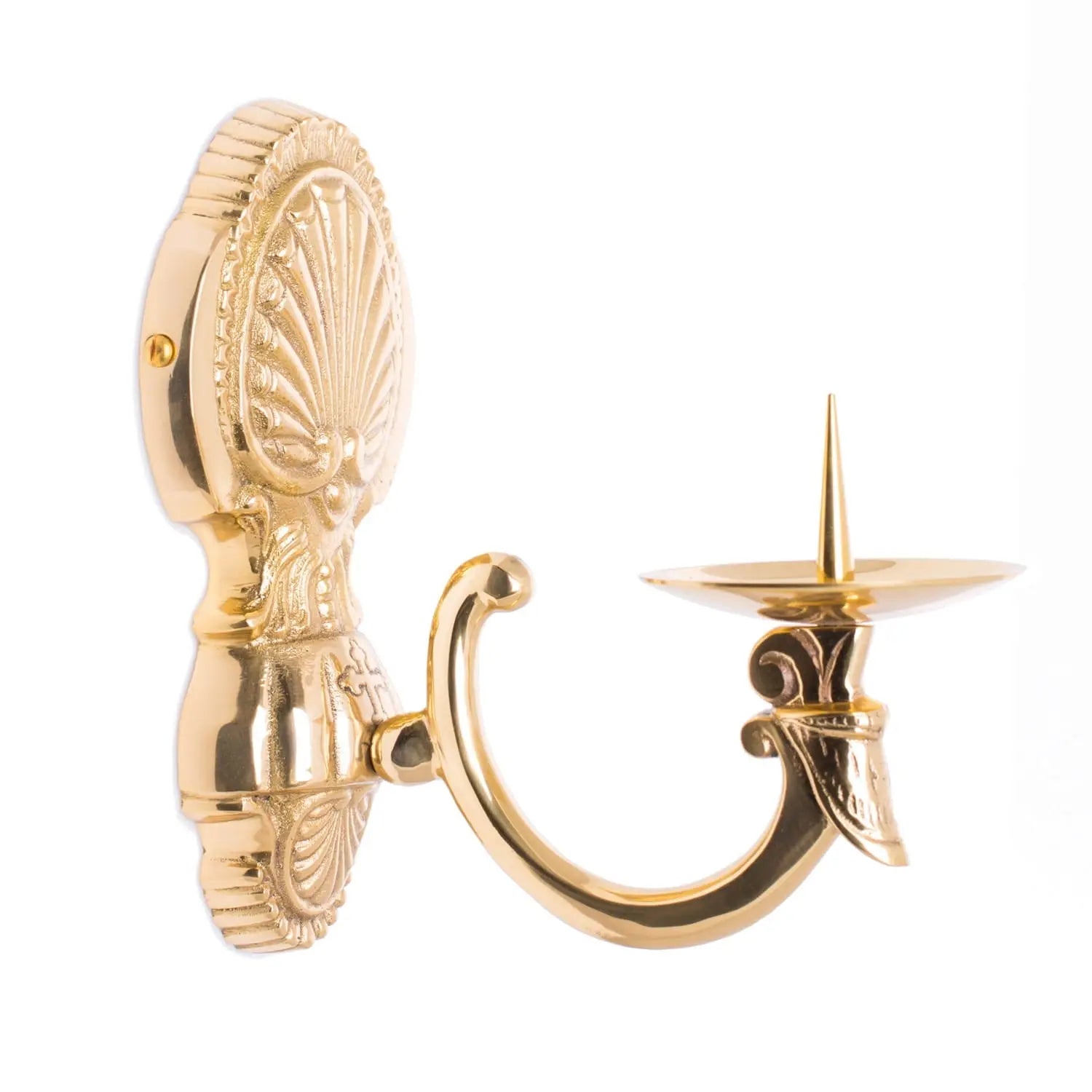 Chandelier mural en laiton Zacheus avec motif coquillage
