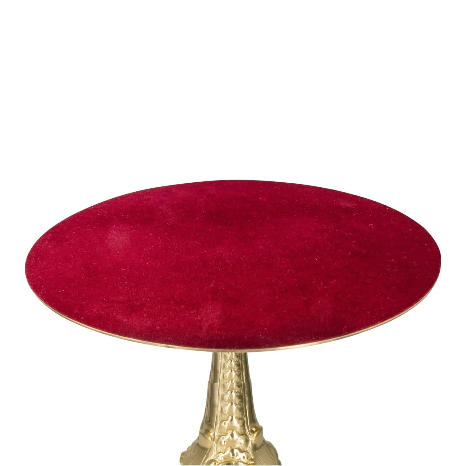 Trône de Monstrance en Laiton avec Dessus en Velours Rouge