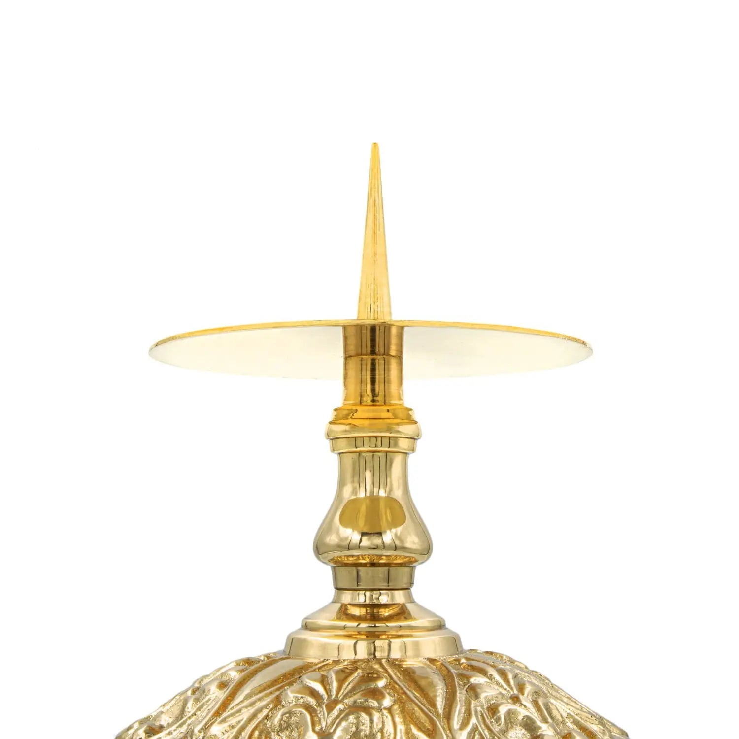 Chandelier d'autel en laiton avec base décorative – 9 cm