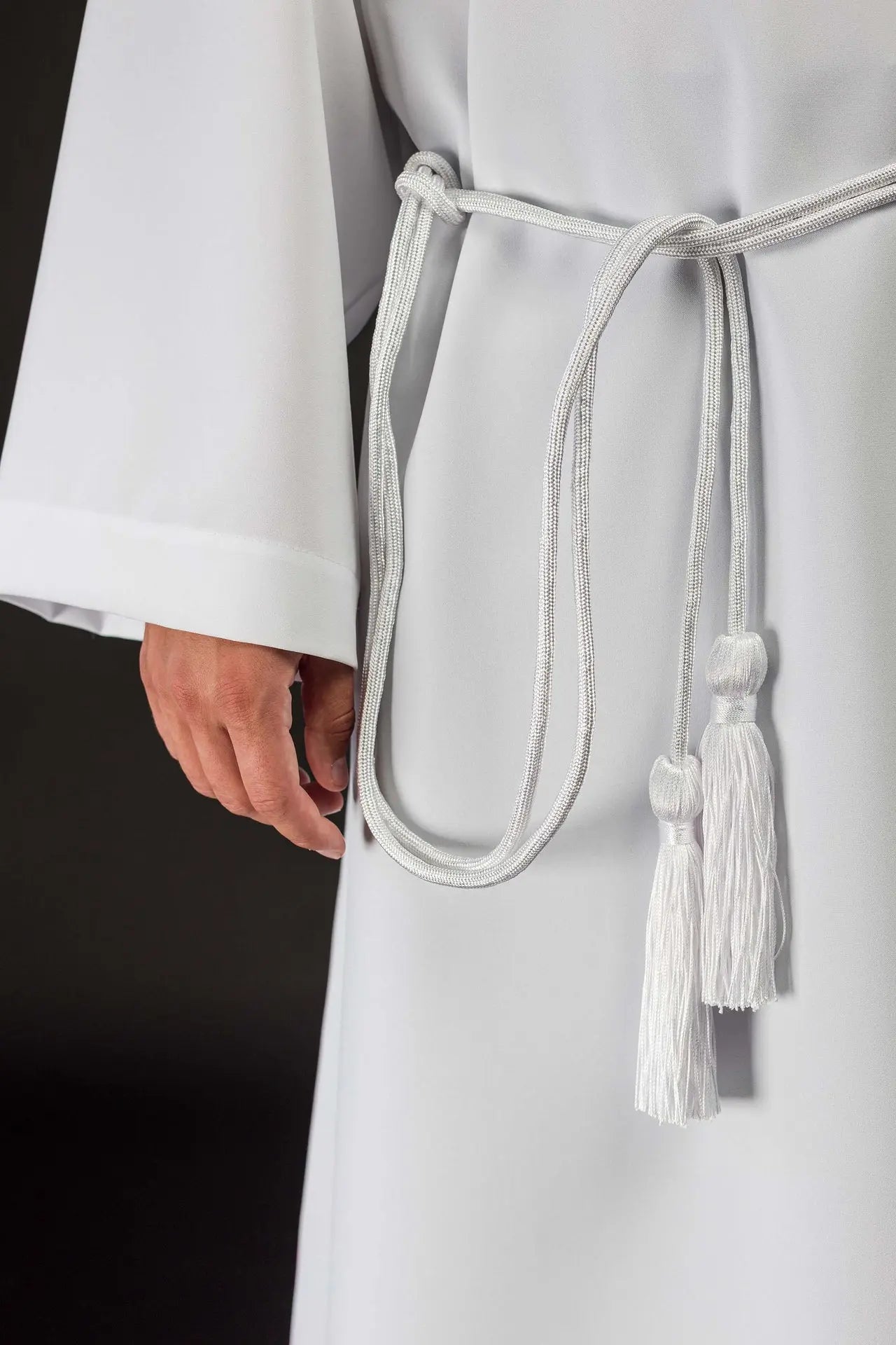 Cincture liturgique blanche