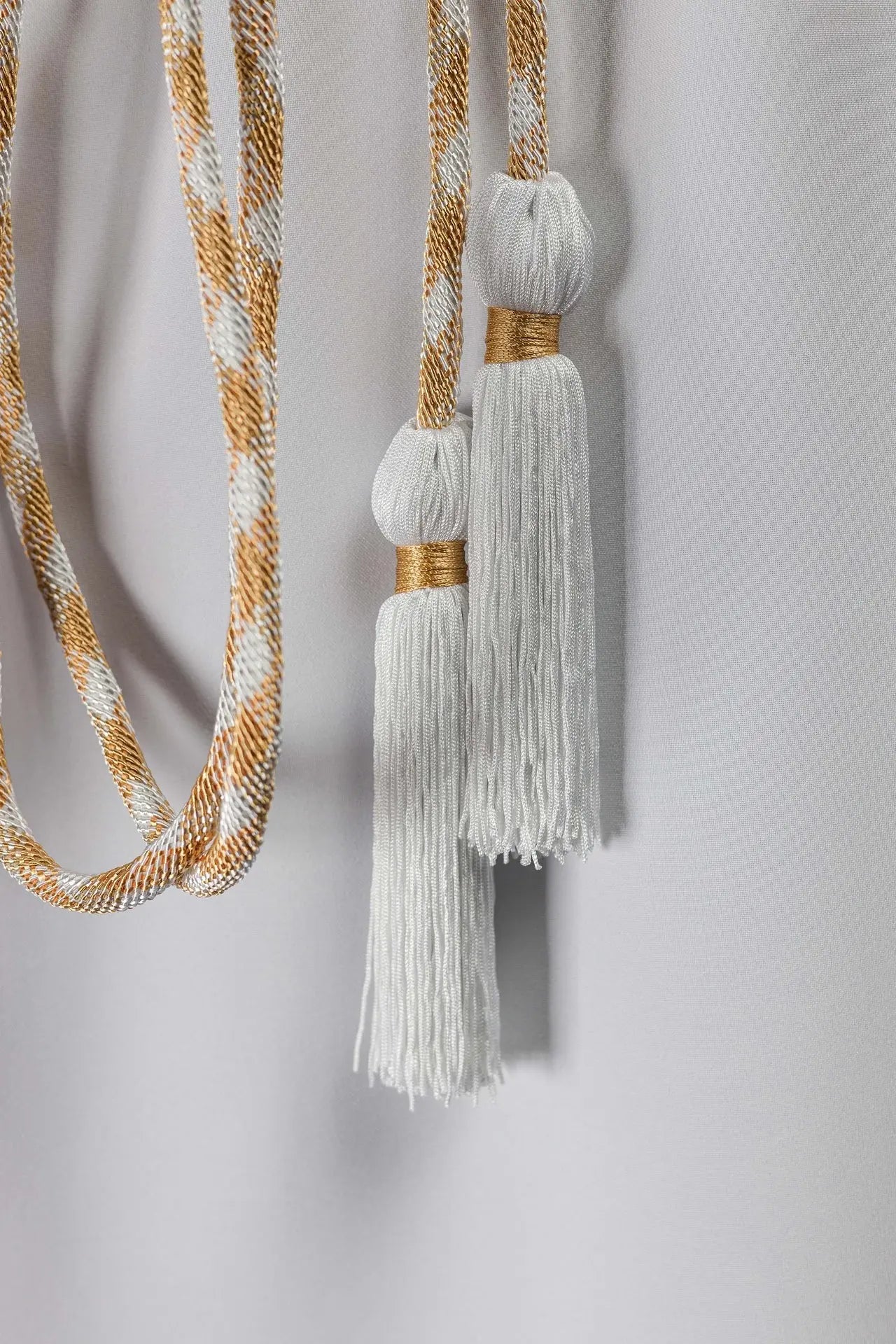 Premium White-Gold Liturgical Cincture