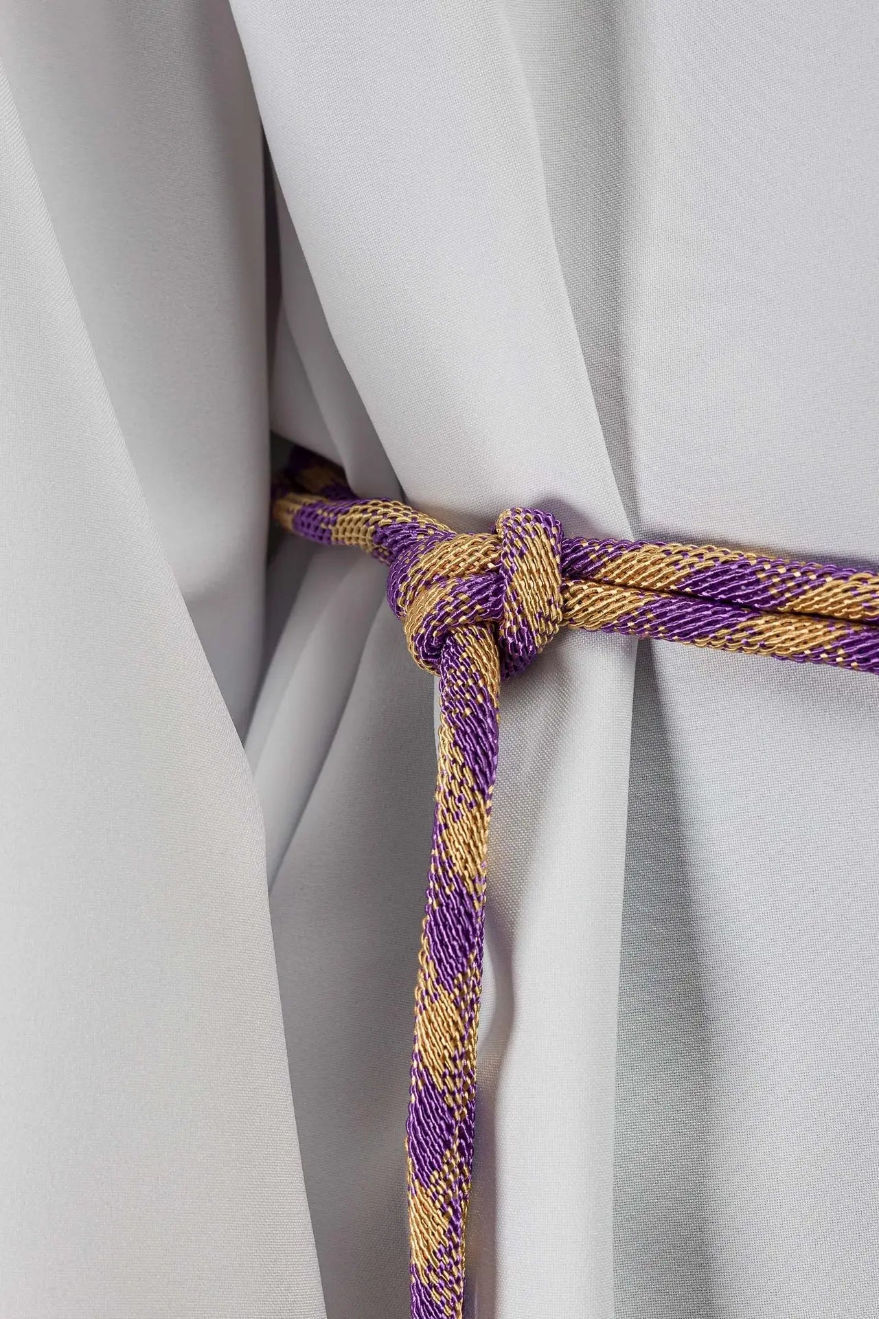 Ceinture liturgique premium violet-or