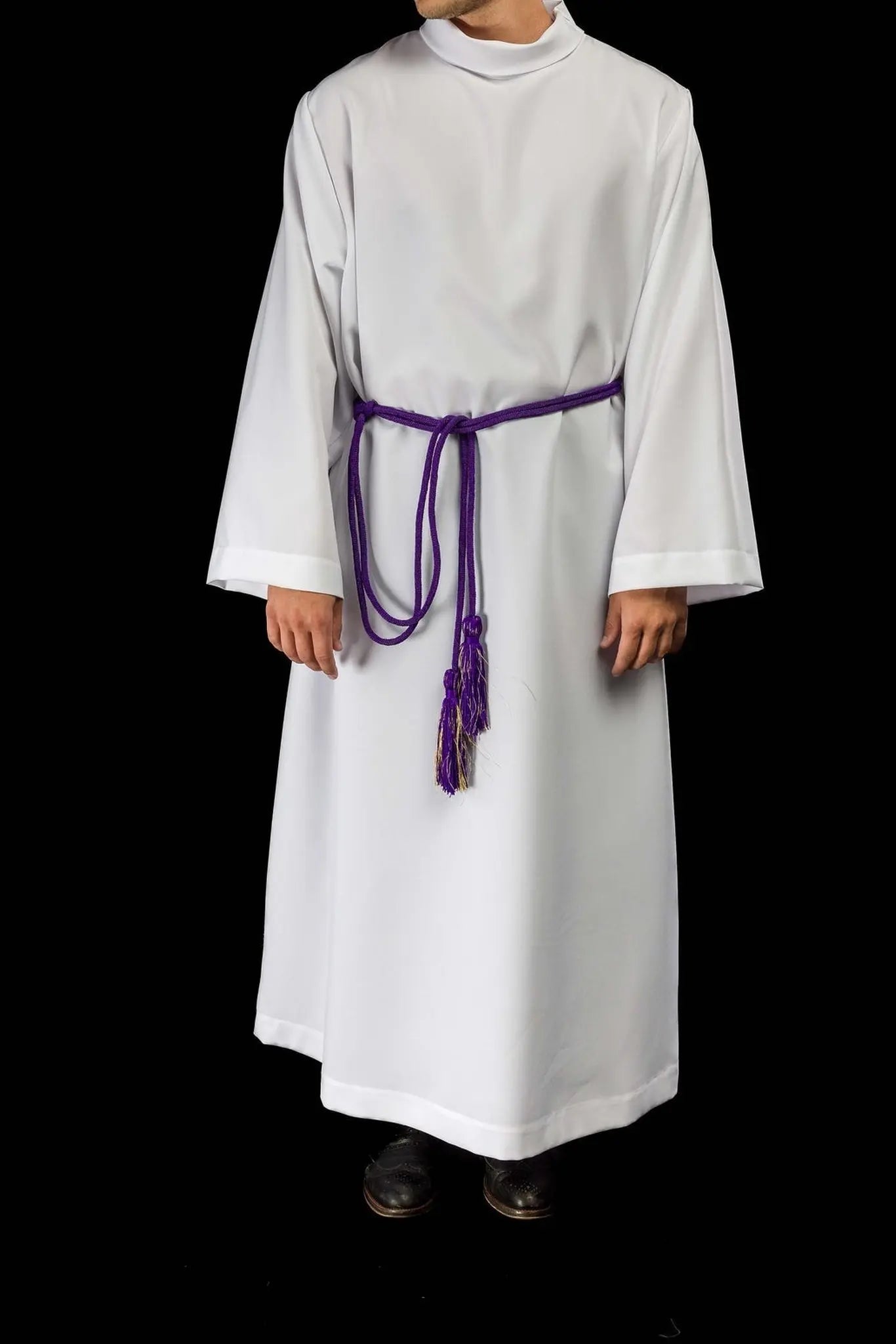 Cincture liturgique violette premium