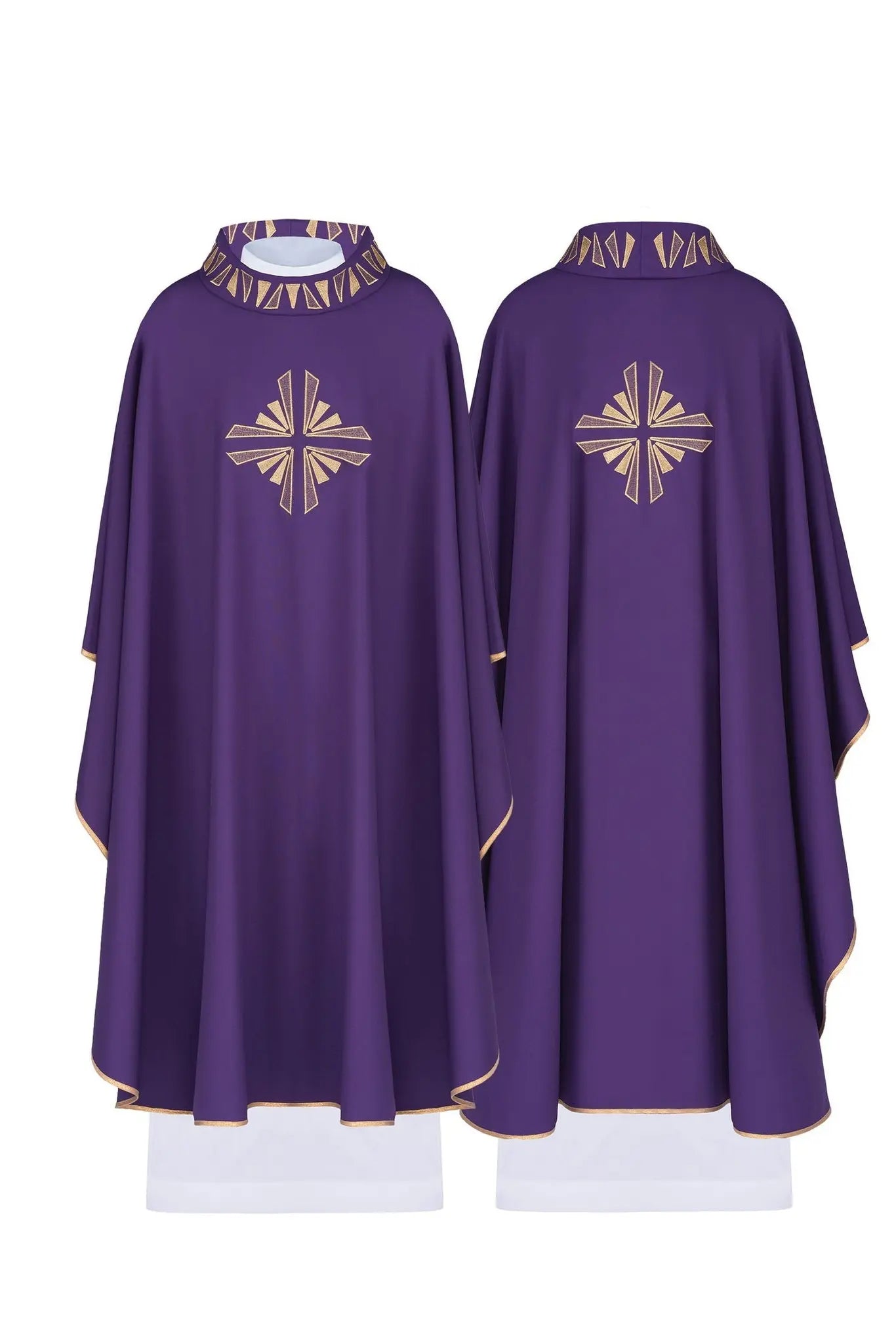 Purple chasuble with gold decorations