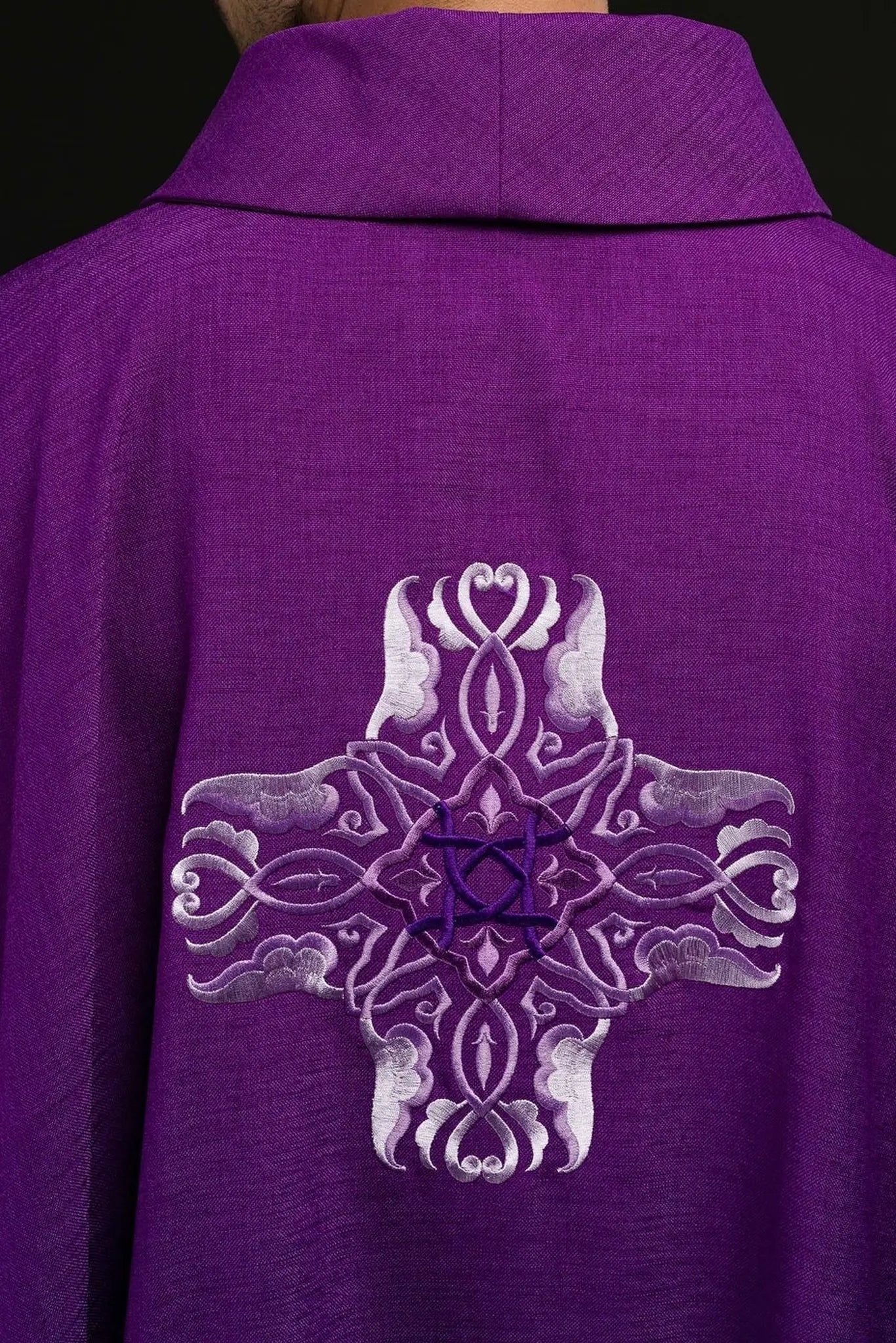 Purple chasuble with embroidery of the Cross