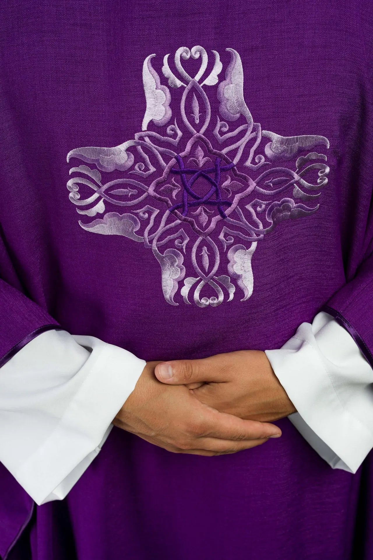 Purple chasuble with embroidery of the Cross