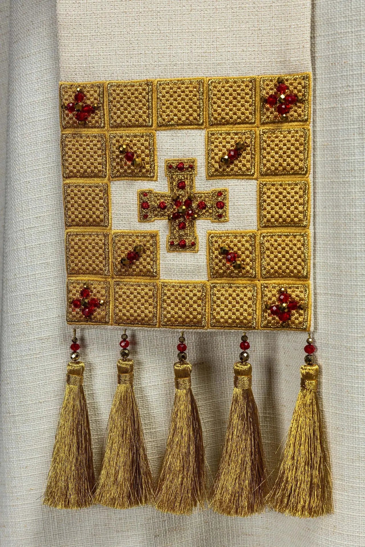 Handmade Stole with Natural Stones Handmade 2011