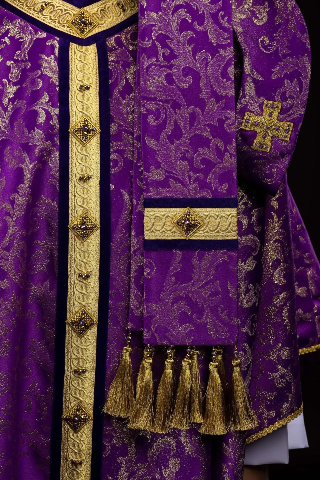 Chasuble with natural stones Handmade 7003