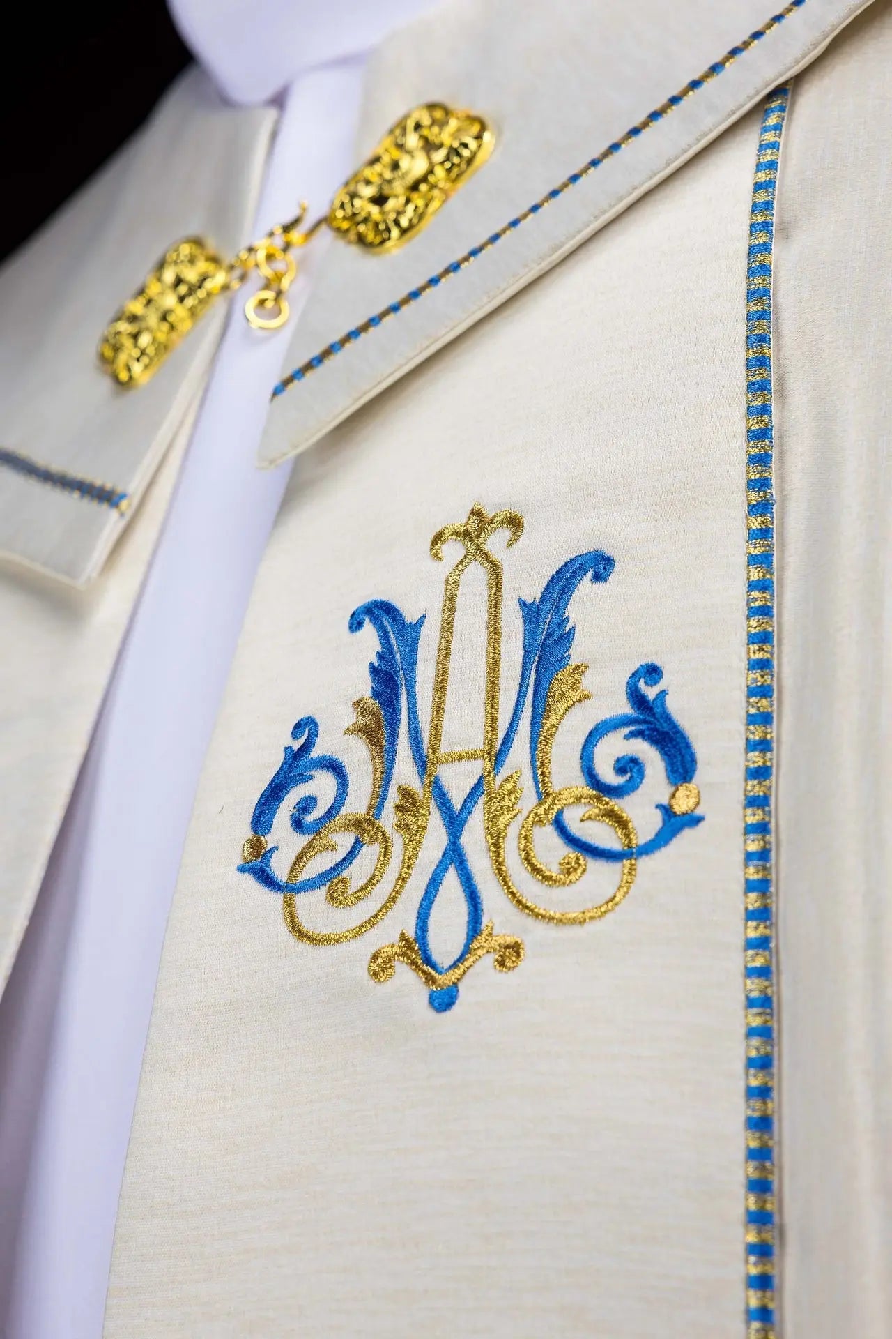 Ecru Marian Embroidered Cope