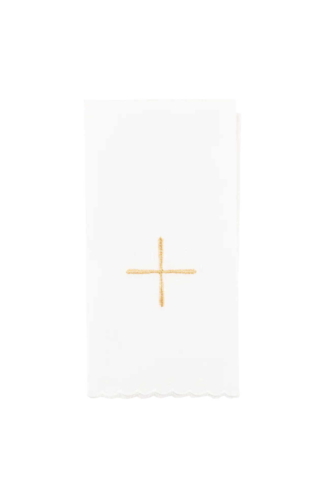 Embroidered chalice linens set ecru velvet