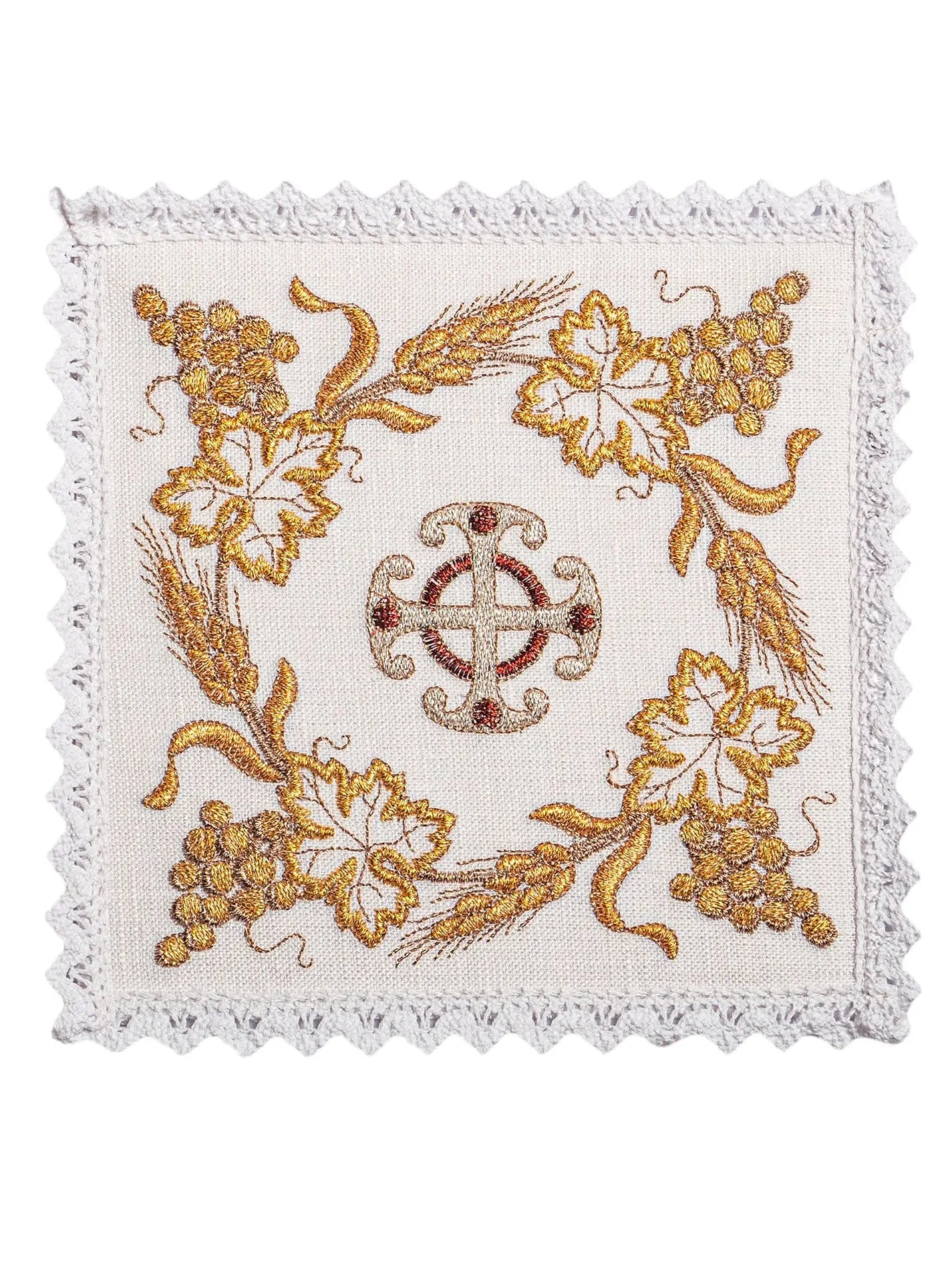 Linge de calice avec riche broderie dorée
