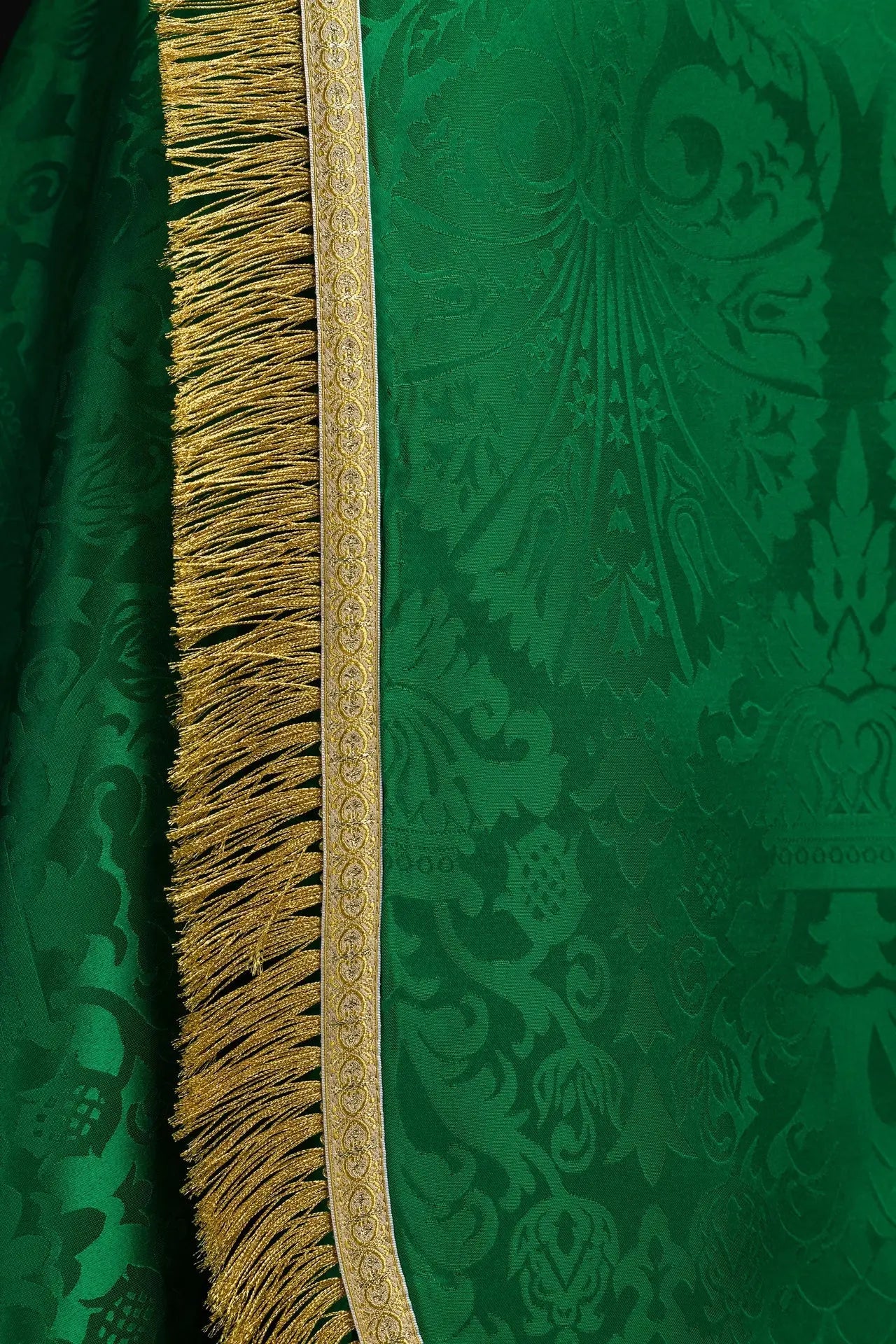 Plain Jacquard Roman Cope Green