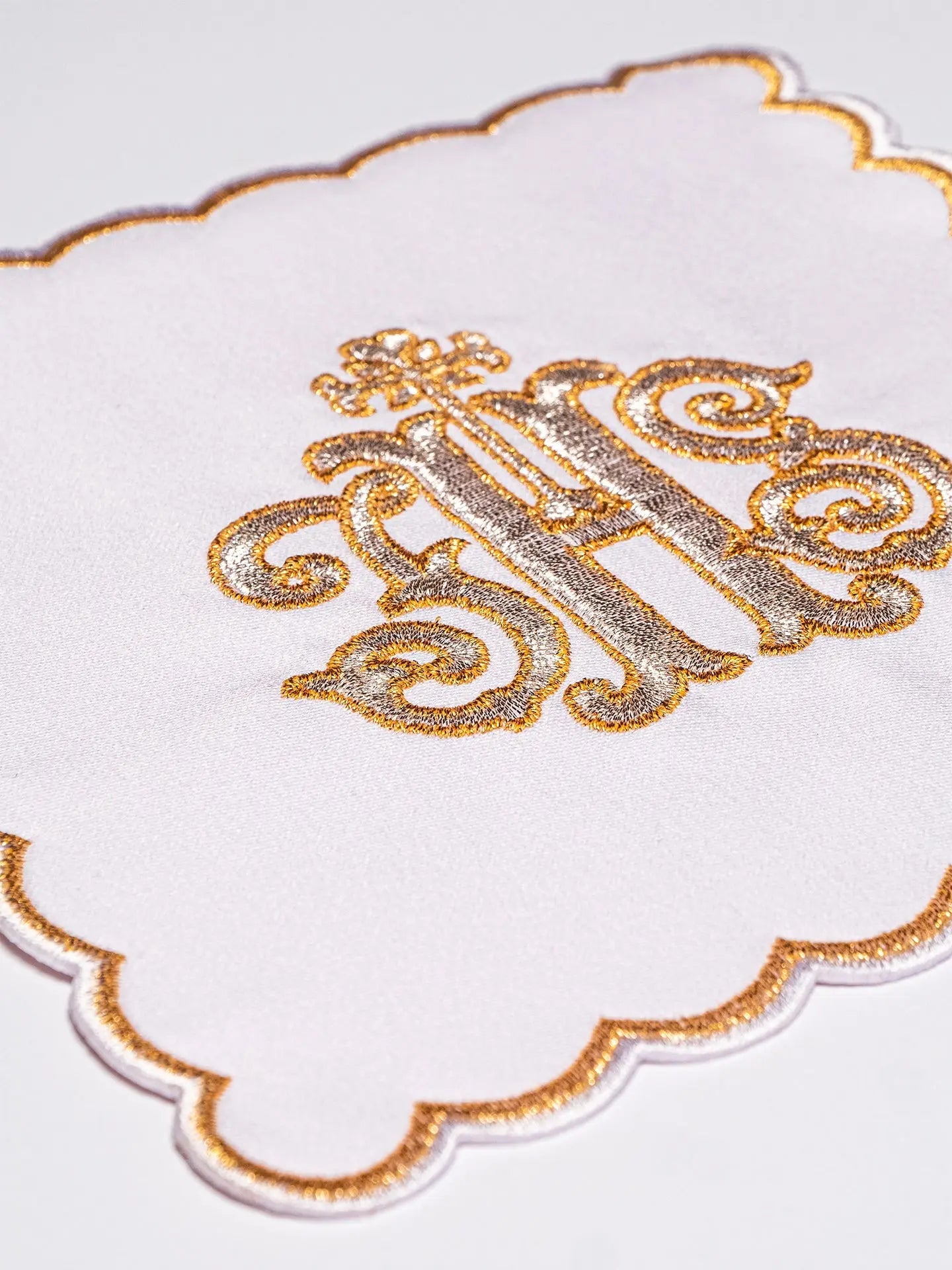 Set of Chalice Palls with Embroidered IHS Symbol in Four Liturgical Colors