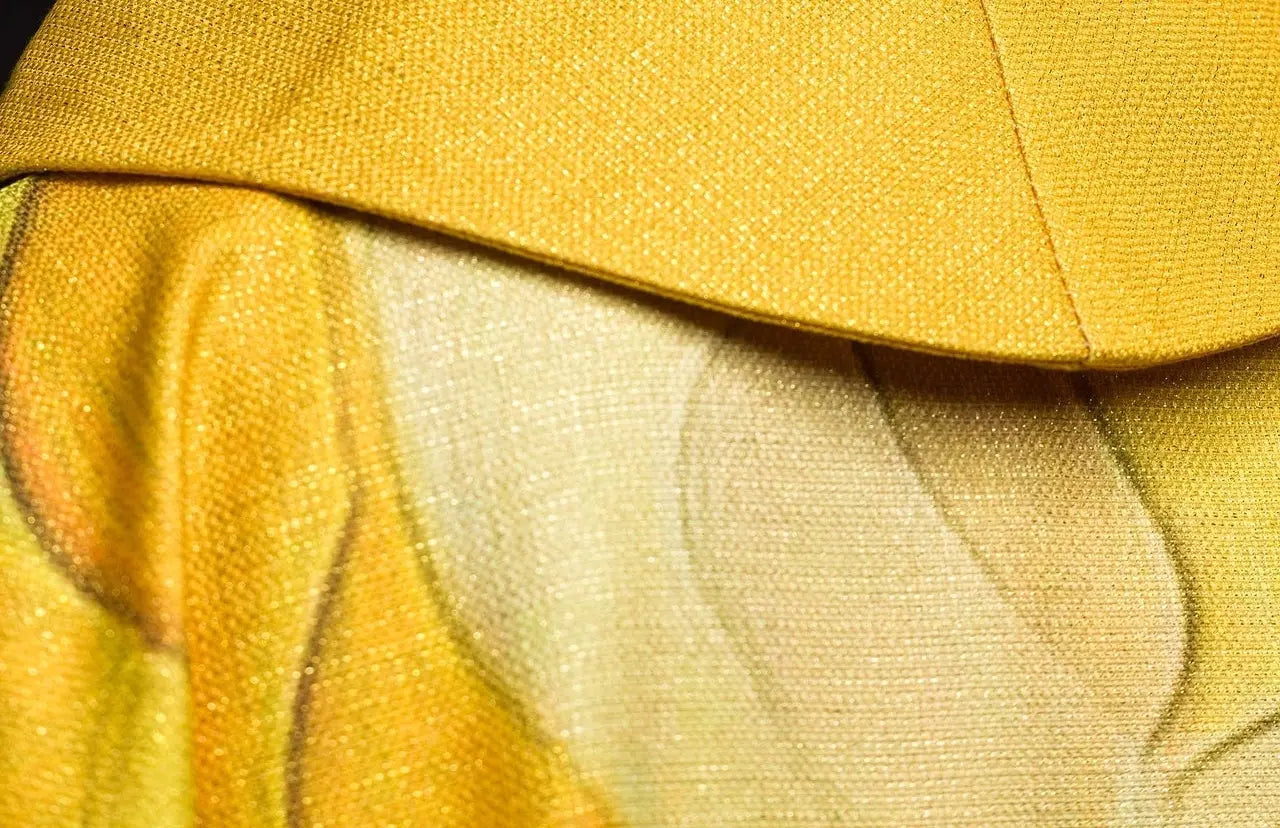 Multicolored printed chasuble with a cross motif