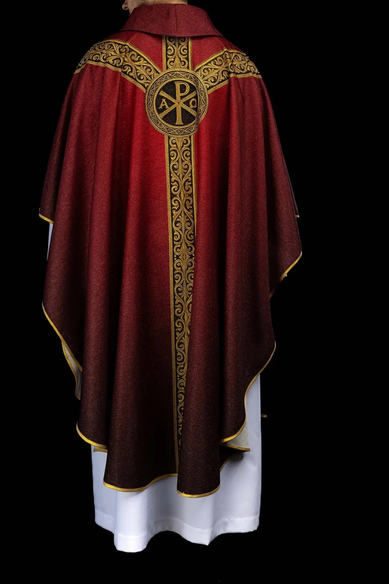 Red Pax Chasuble with Rich Gold Ornament