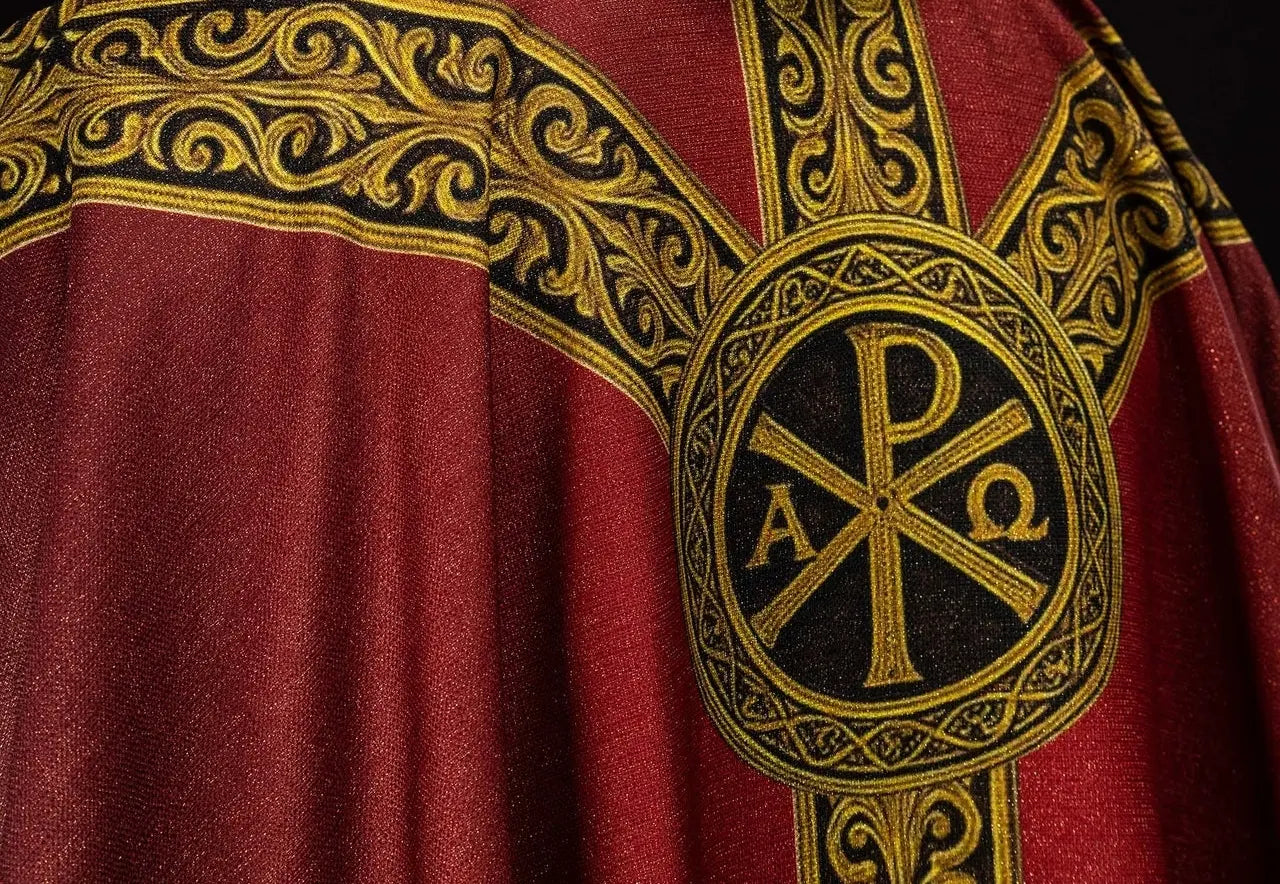 Red Pax Chasuble with Rich Gold Ornament
