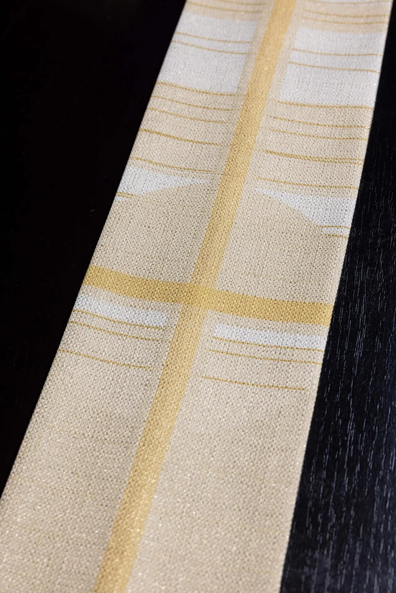 Ecru Printed Chasuble with Cross Motif