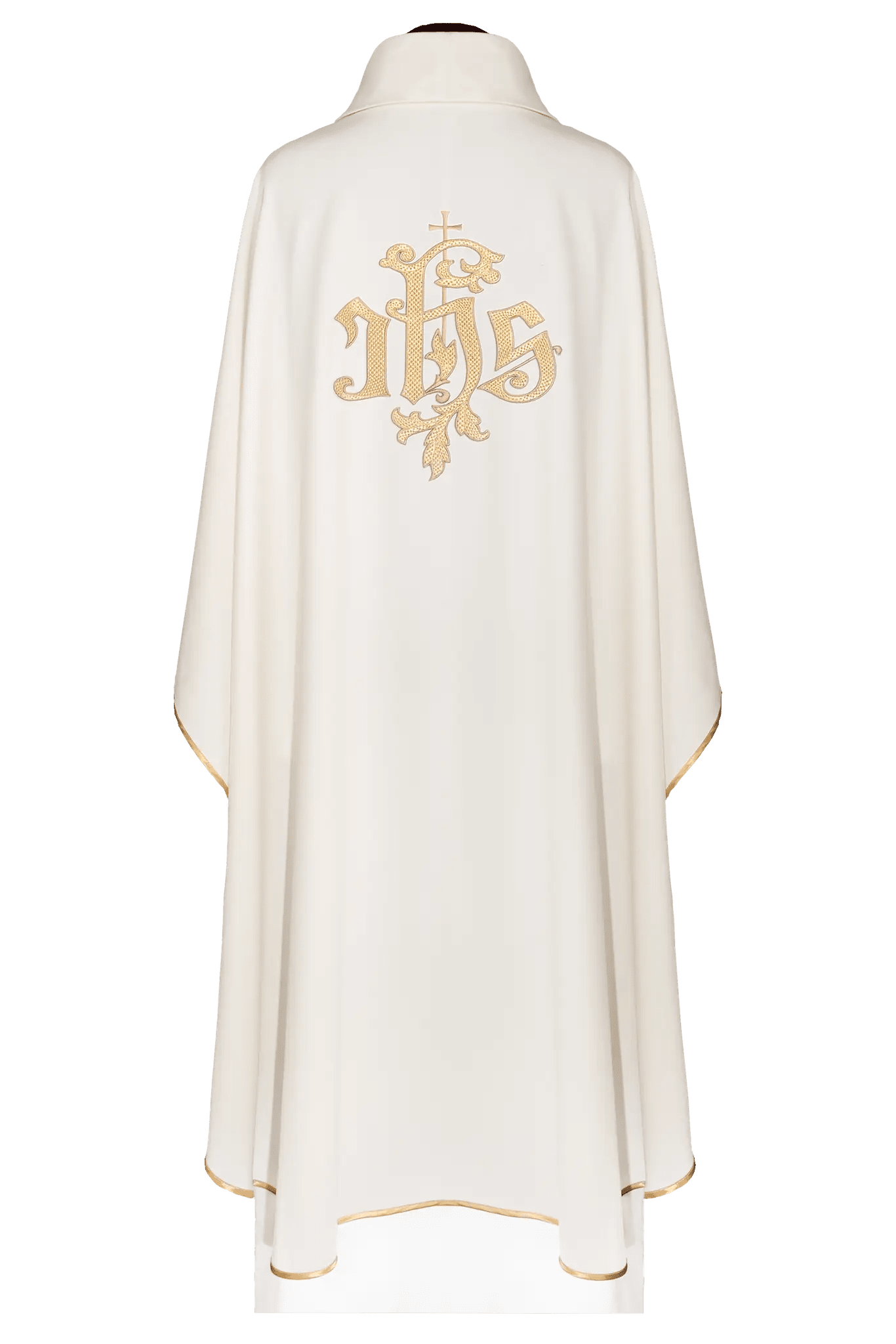 Chasuble écrue avec broderie dorée IHS