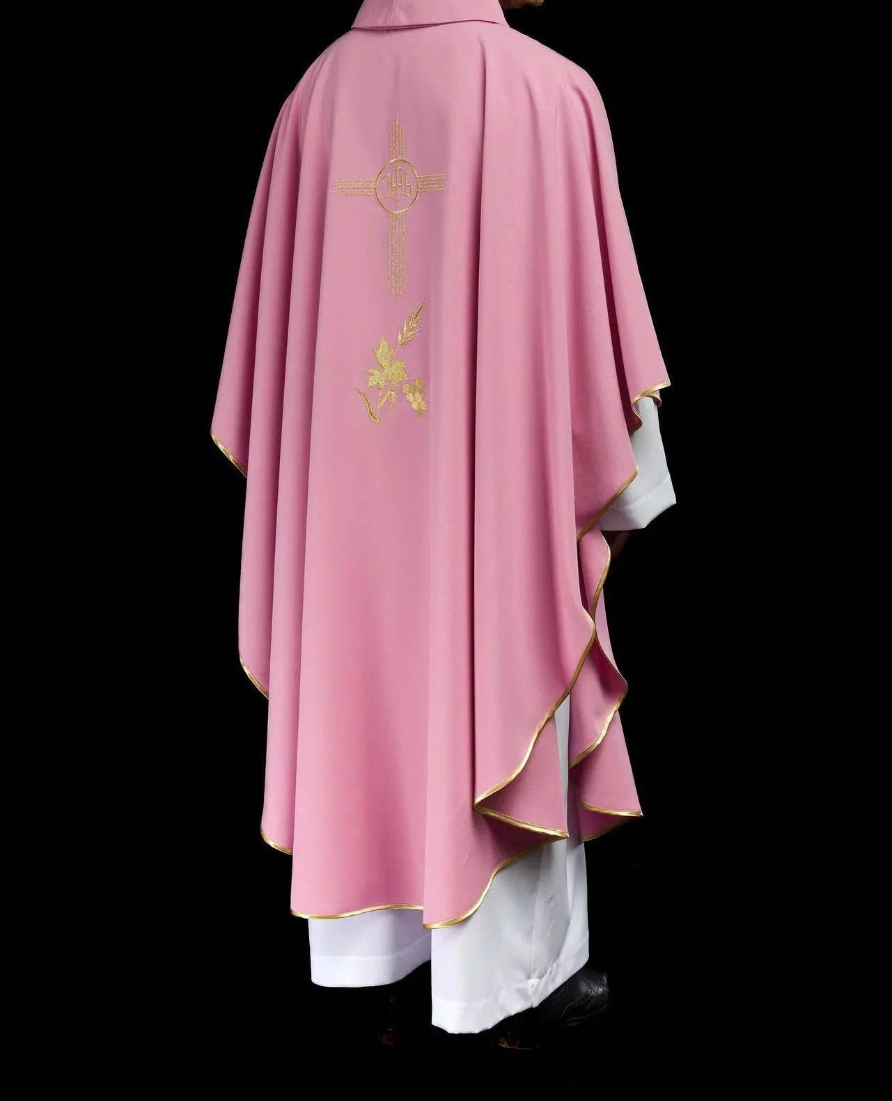 Rose gold embroidered chasuble