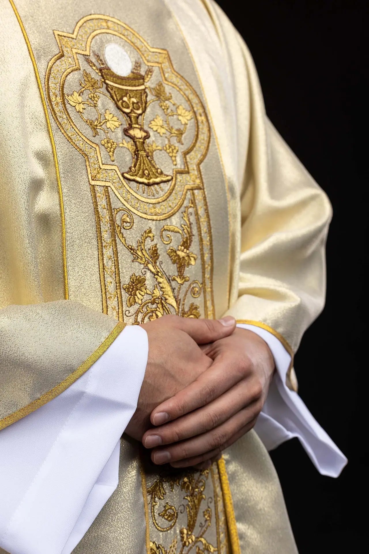 Gold Chasuble with Eucharistic Chalice Embroidery