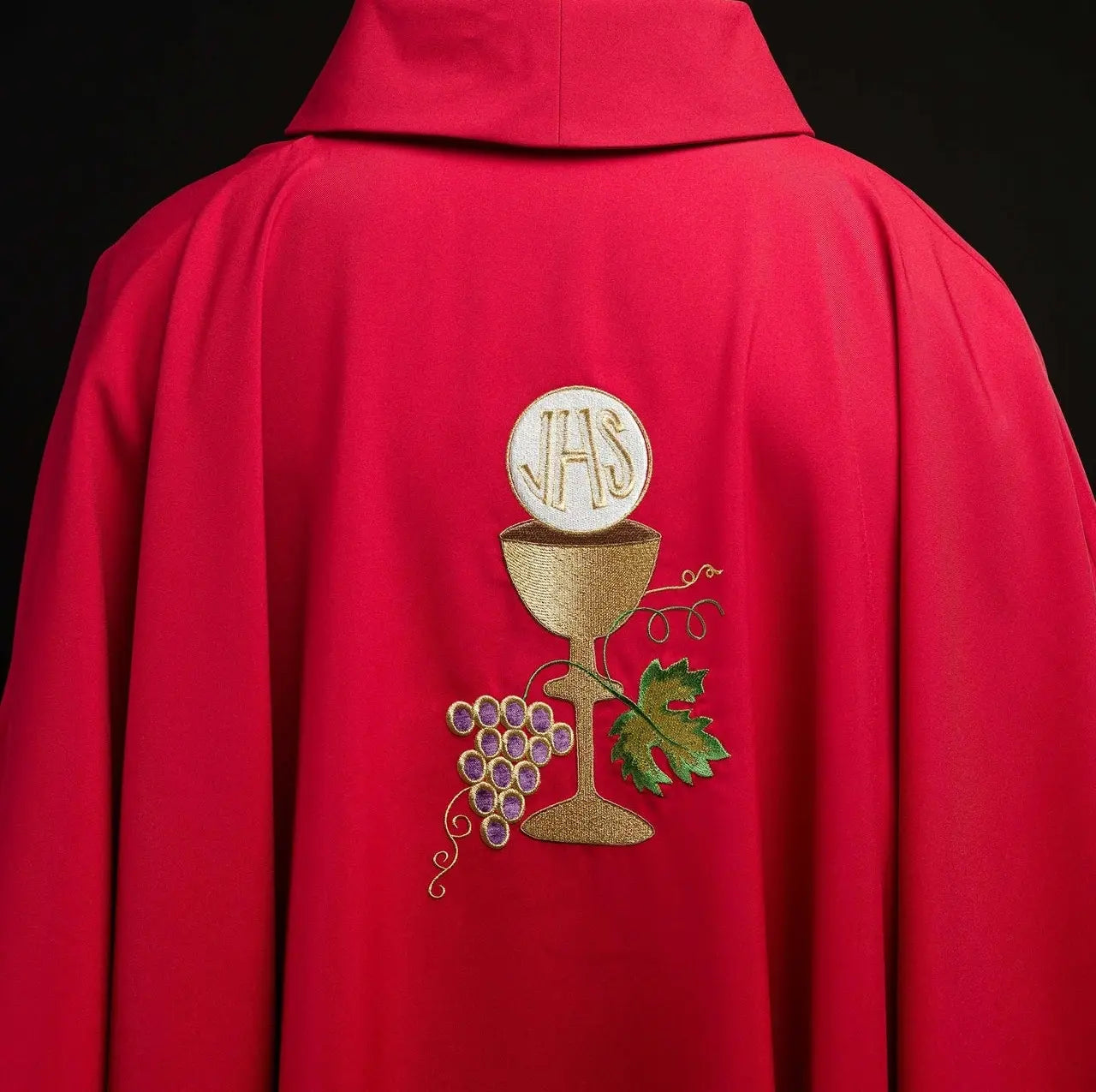 Chasuble chalice Cross and grapes ecru