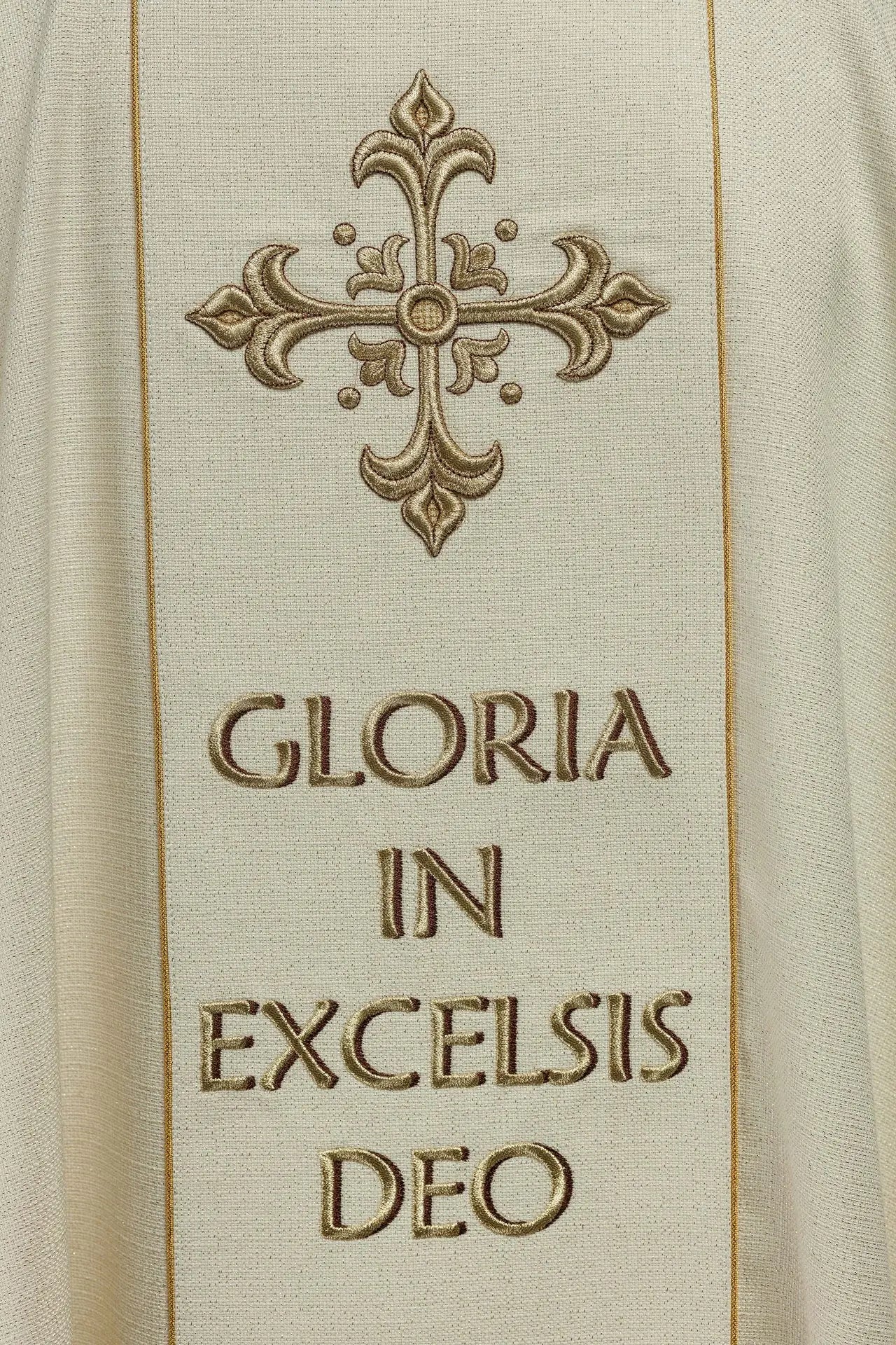 Embroidered chasuble for Christmas with the image of the Holy Family