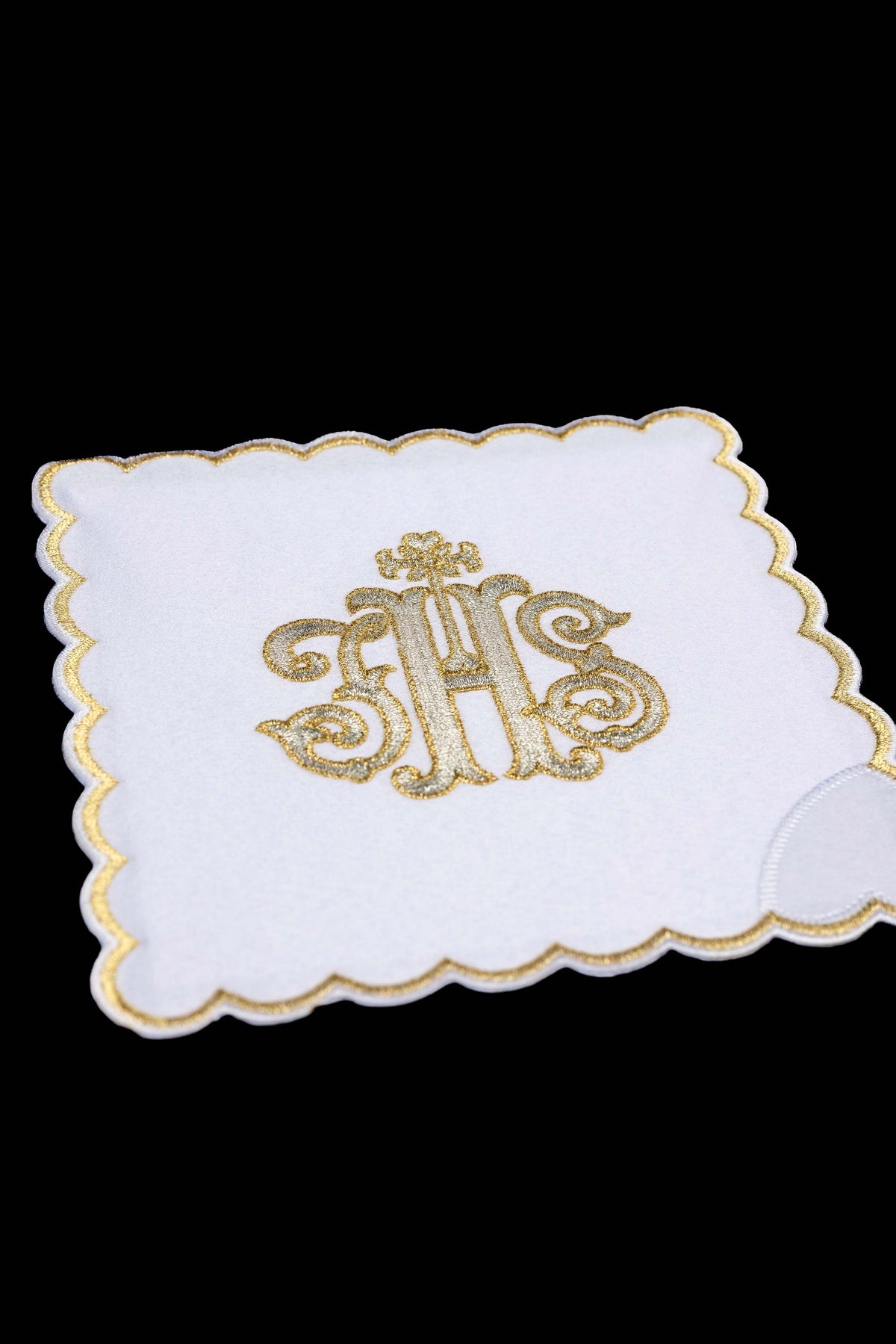 Ensemble de pales de calice avec symbole IHS brodé en quatre couleurs liturgiques