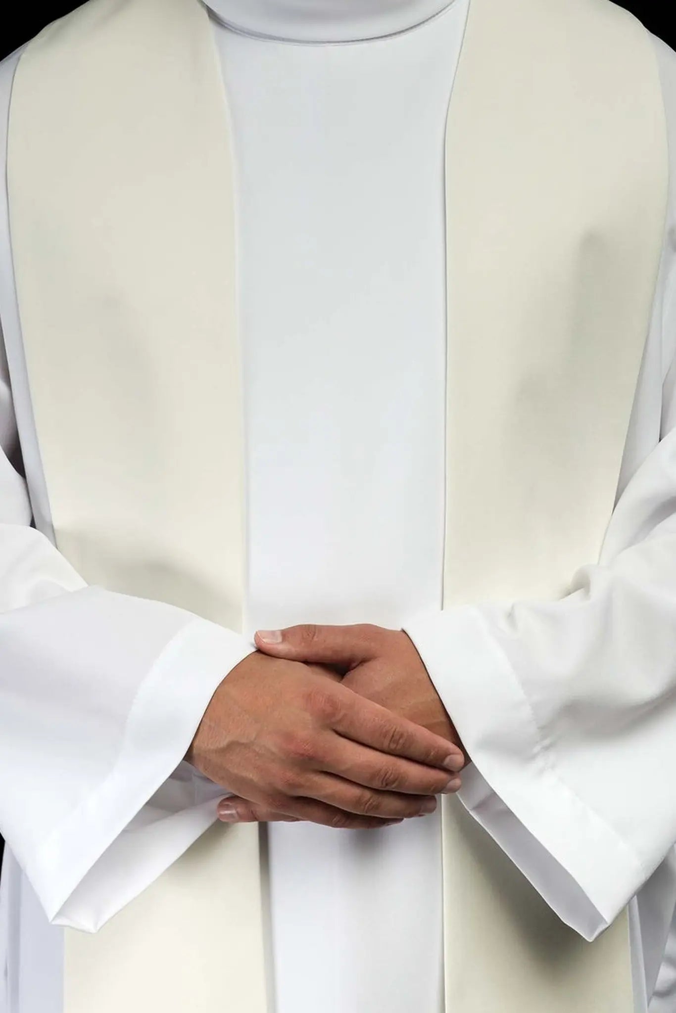 Priest's stole with embroidery of the Cross and Lamb