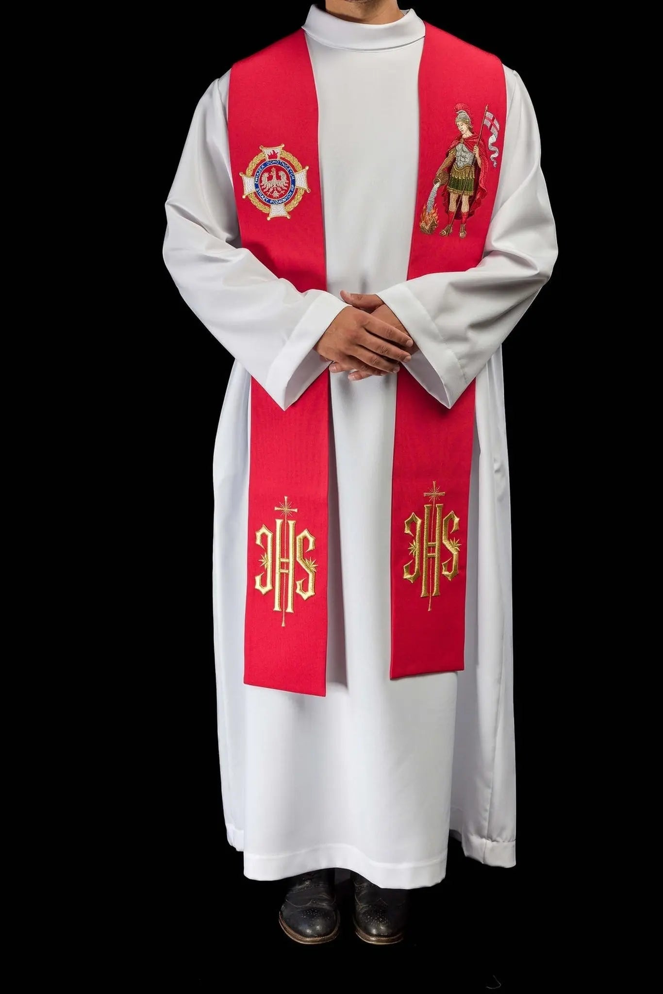 Embroidered Stole with the Image of St. Florian