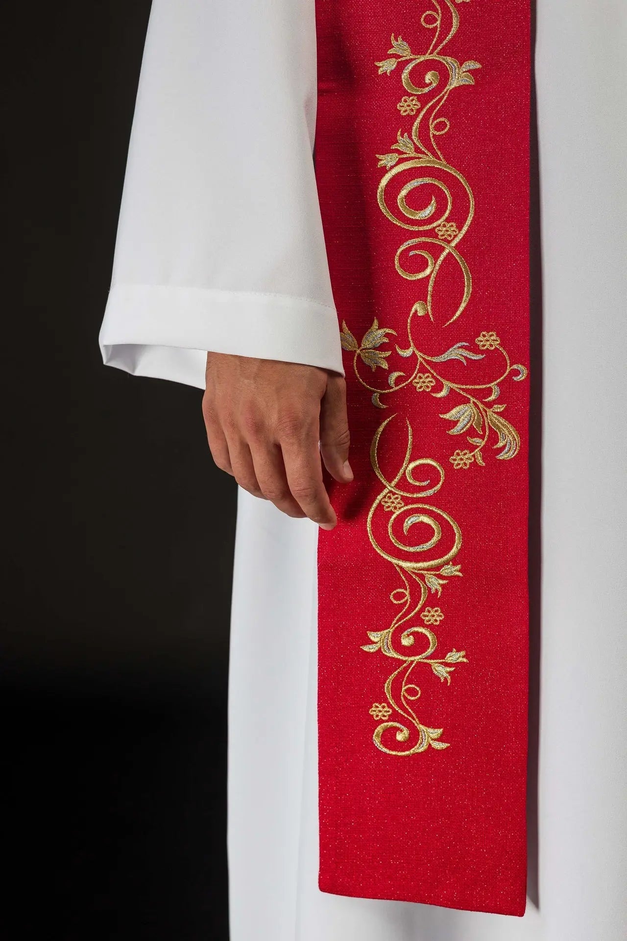 Richly Embroidered Stole with the Image of St. Florian