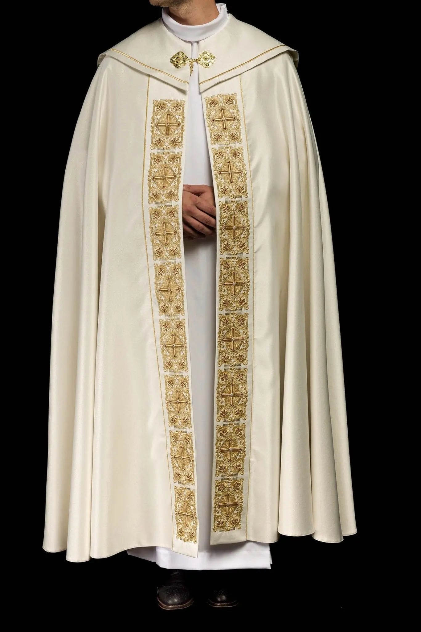 Cape liturgique avec ceinture richement décorée 150 cm
