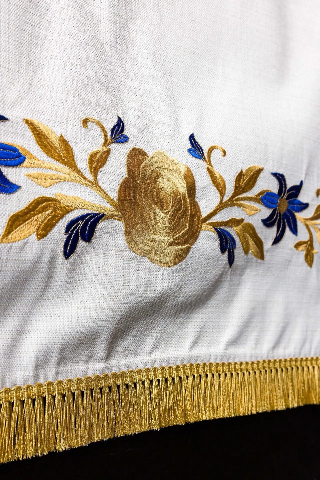 Marian Lectern Cover with Embroidered Crowned Monogram