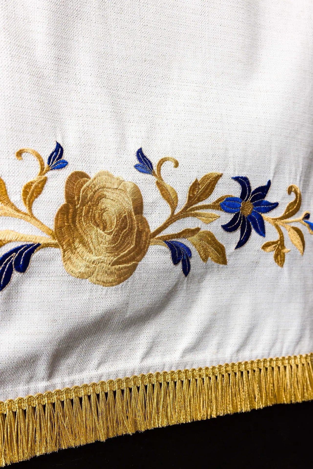 Marian Lectern Cover with Embroidered Crowned Monogram