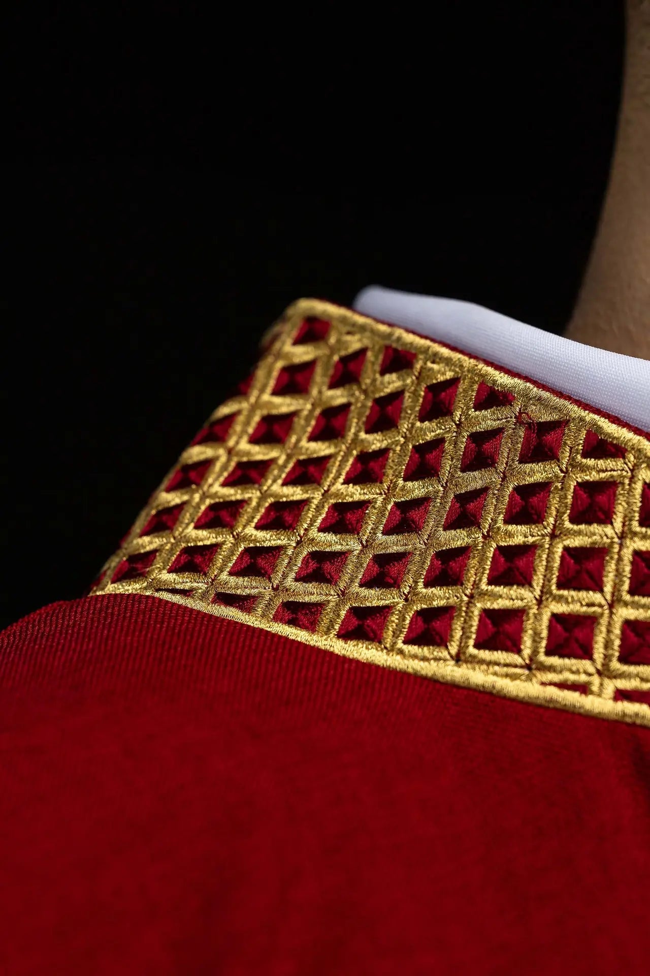 Red Dalmatic with Gold Cross Embroidery