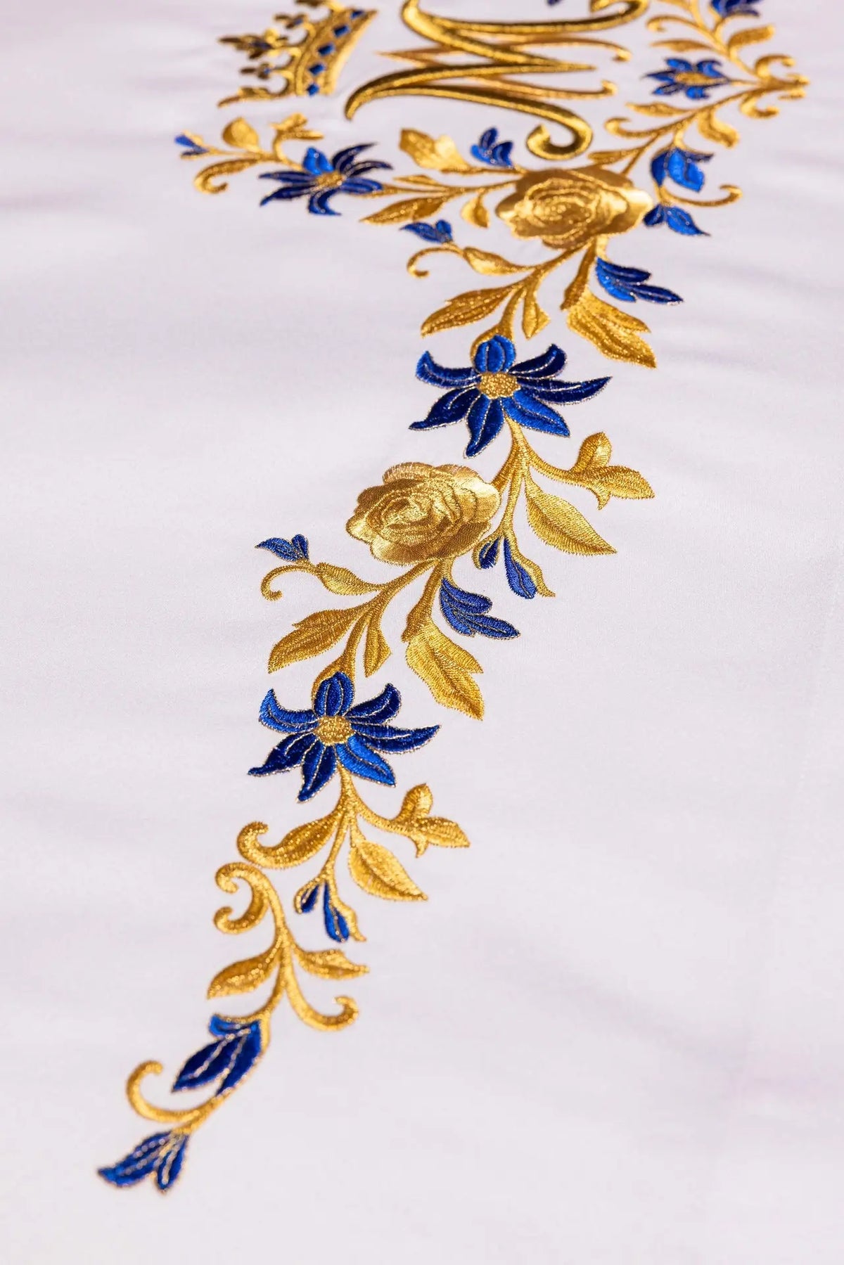 Altar Cloth with Marian Monogram Embroidery