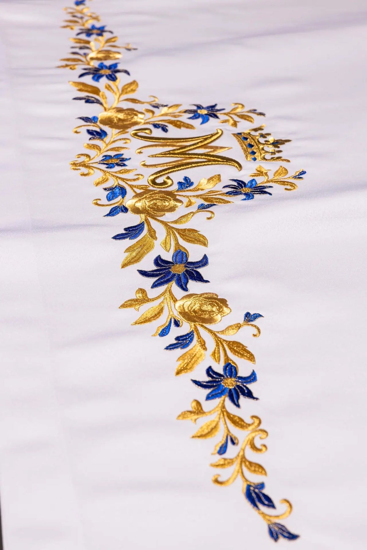 Altar Cloth with Marian Monogram Embroidery