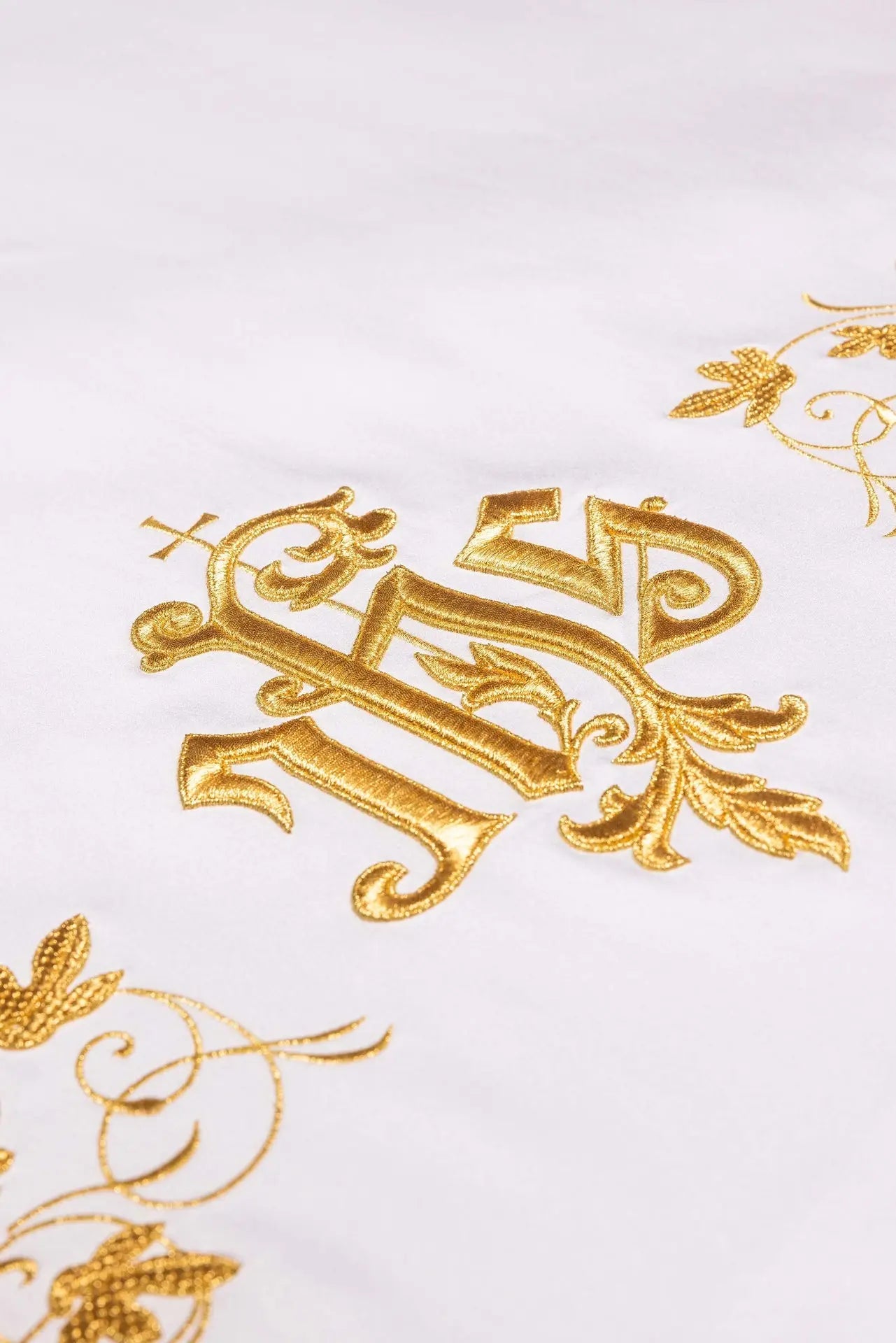 Altar Cloth with Gold IHS Embroidery