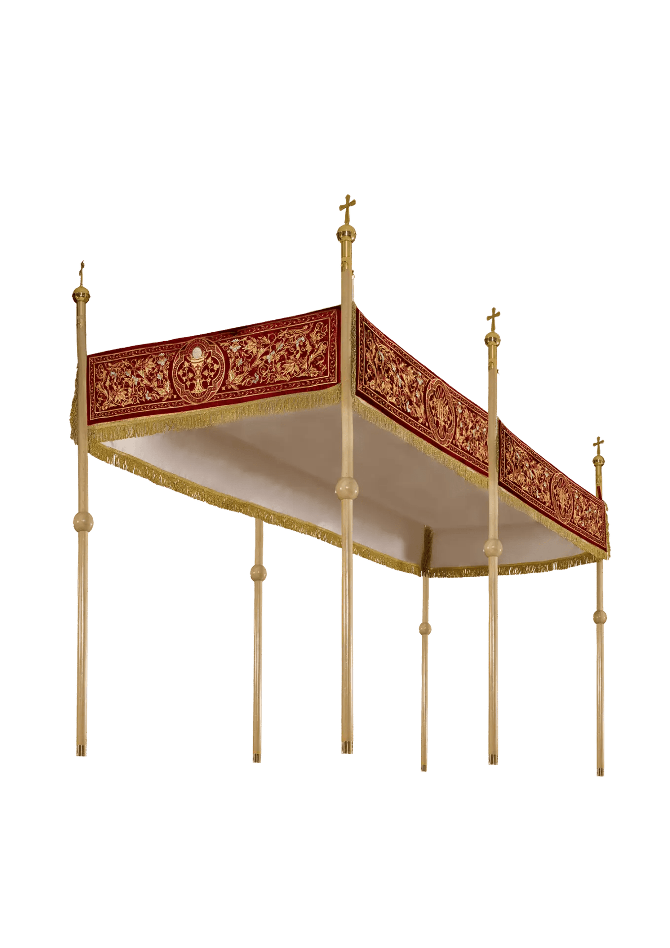 Baldaquin pour 6 arceaux brodé sur velours