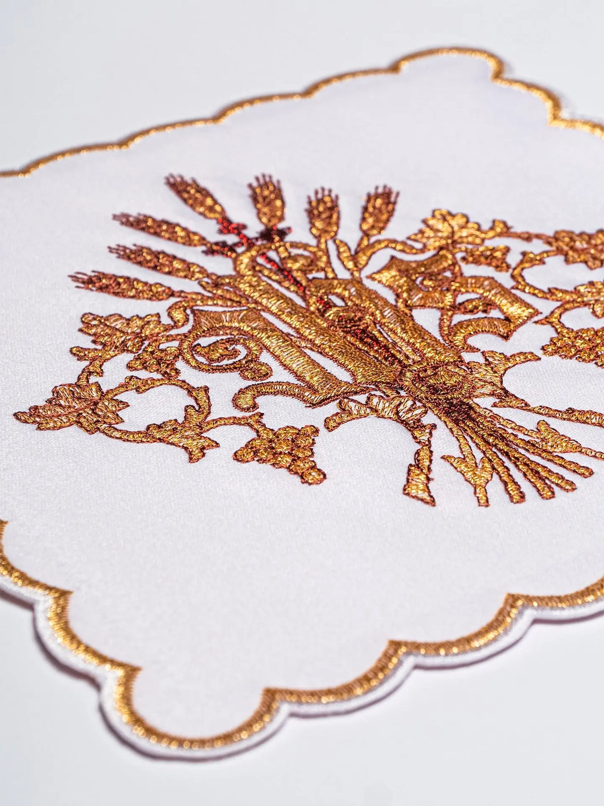 Chalice linen embroidered IHS with Ears