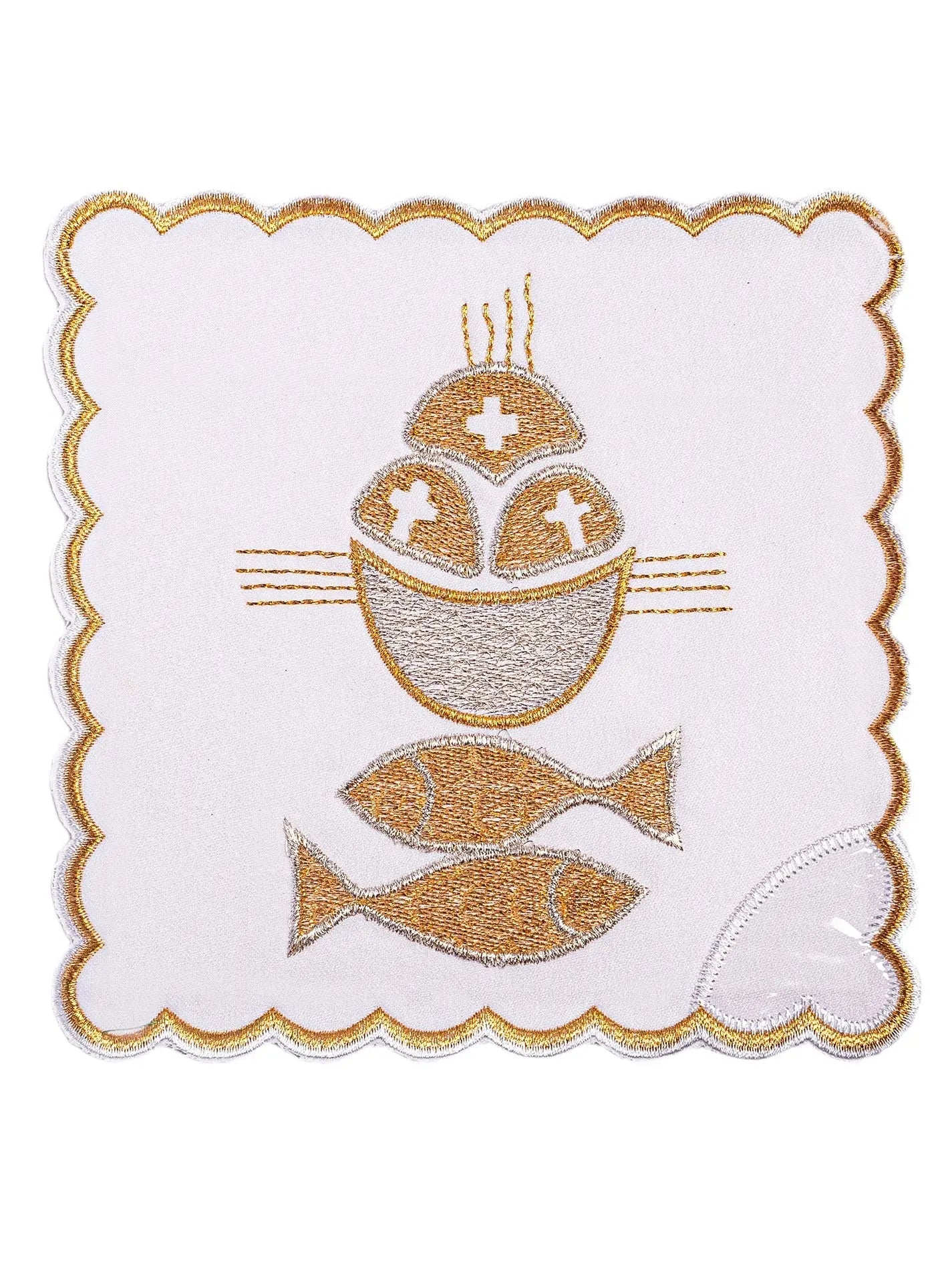 Lin de calice brodé Poisson