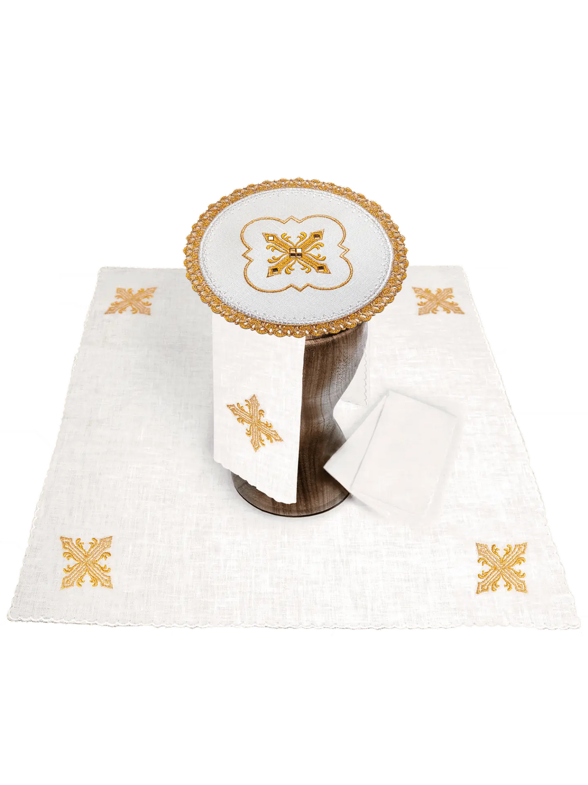 Linen cup linen richly embroidered with stones