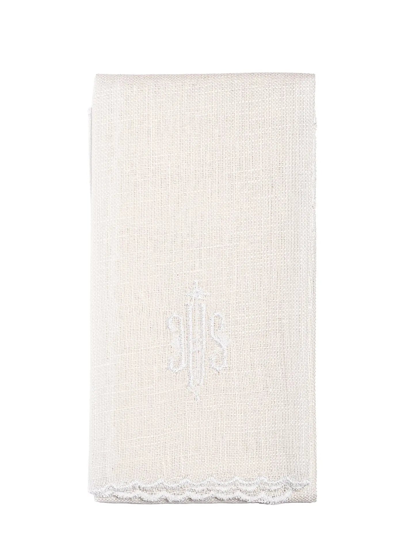 IHS embroidered linen chalice linen with white embroidery