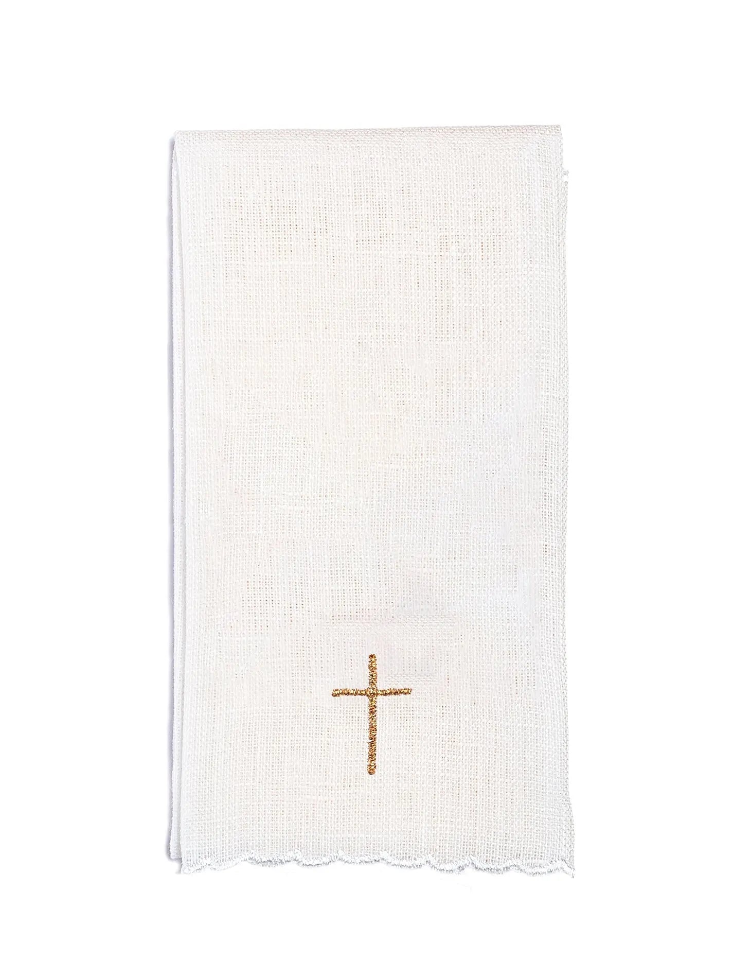 Linen chalice linen embroidered with cross and IHS