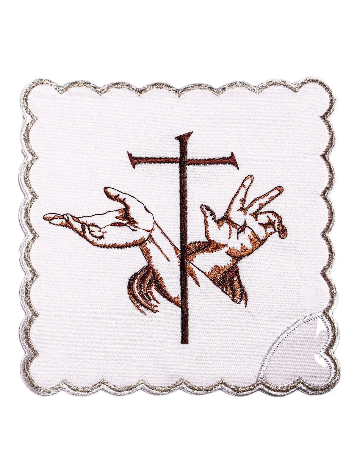 Chalice linen with Franciscan symbol