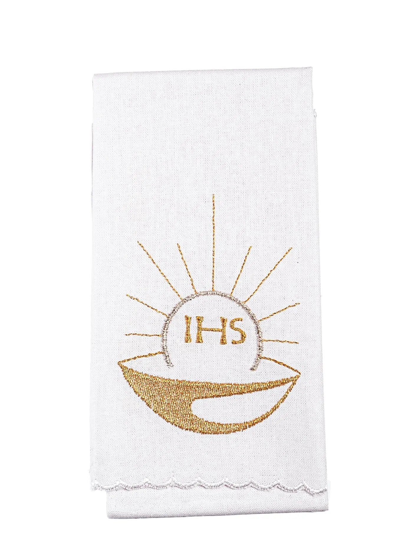 Linge de calice avec broderie du calice eucharistique