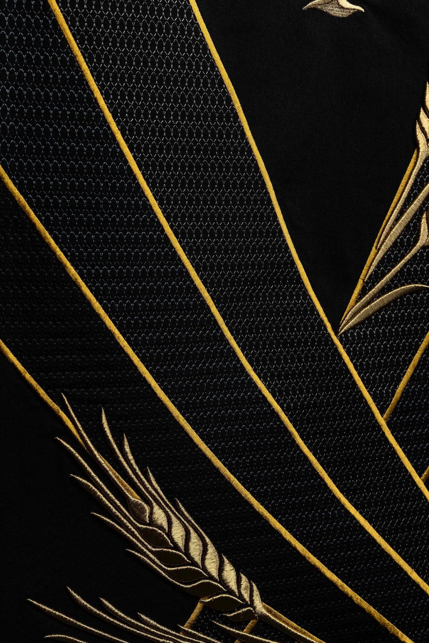Black Lectern Cover with Chi-Rho and Wheat Sheaf Embroidery - HAFTINA ATELIER