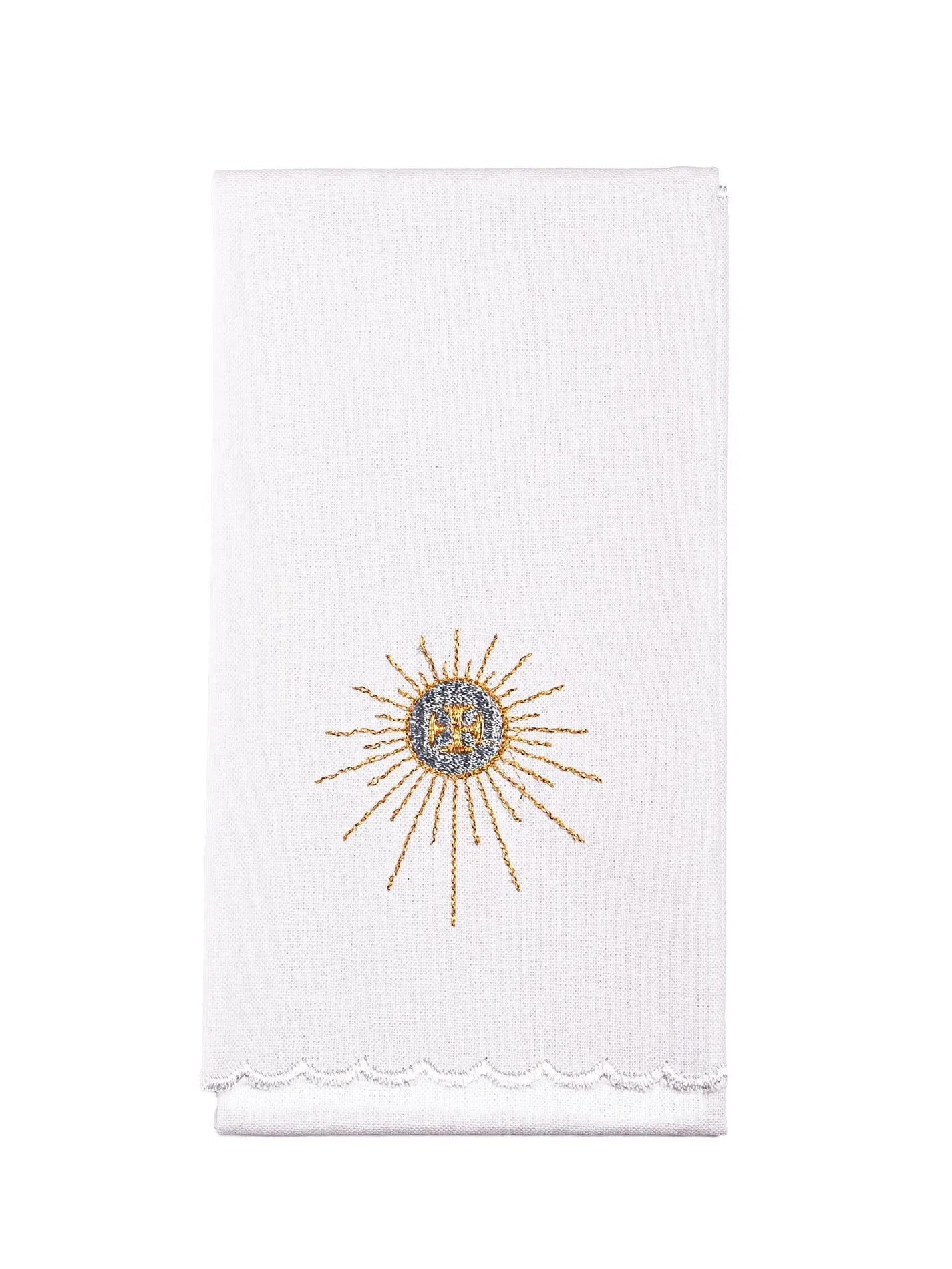Richly decorated chalice linen