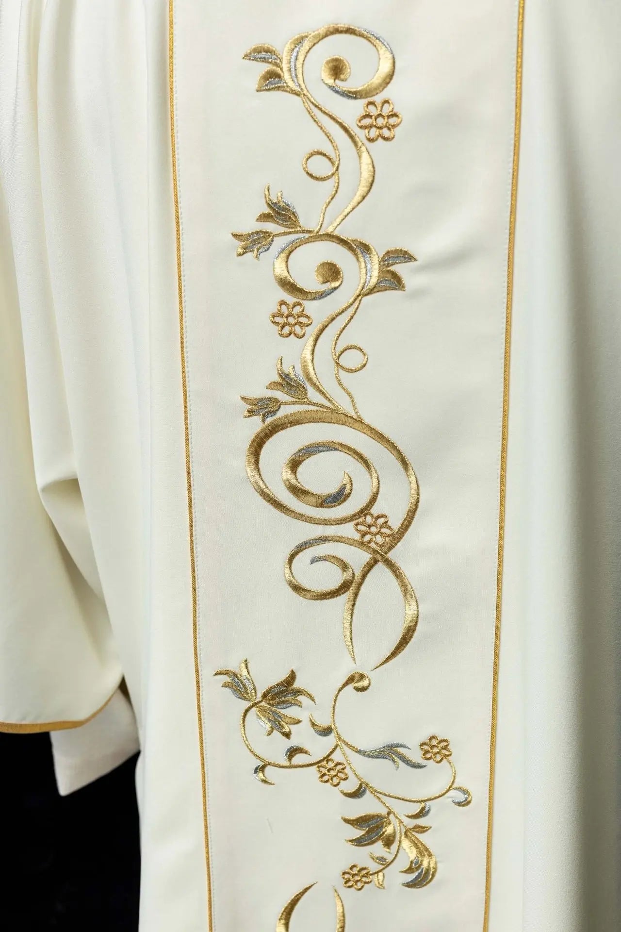 Ecru Dalmatic with Embroidered IHS Band