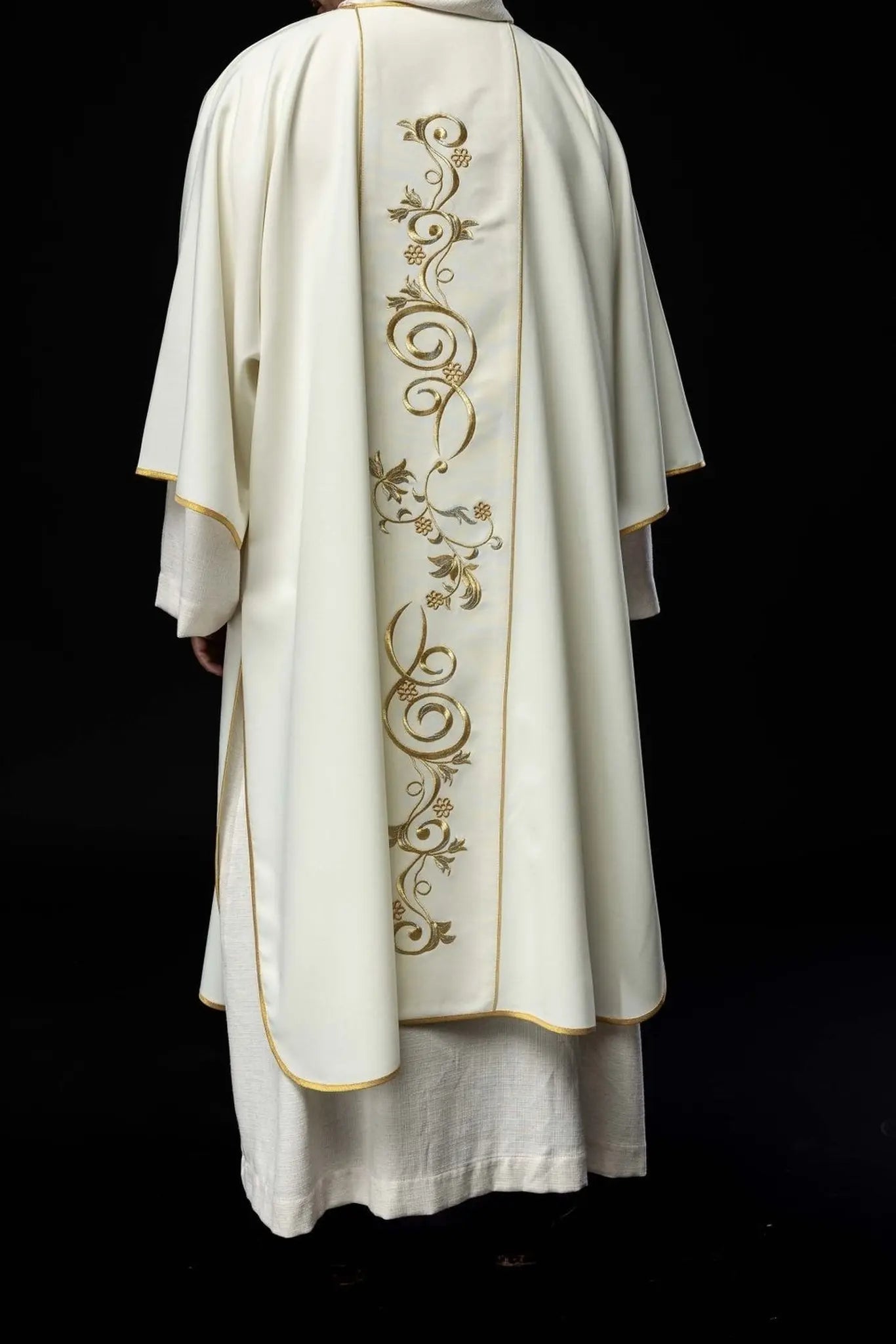 Ecru Dalmatic with Embroidered IHS Band