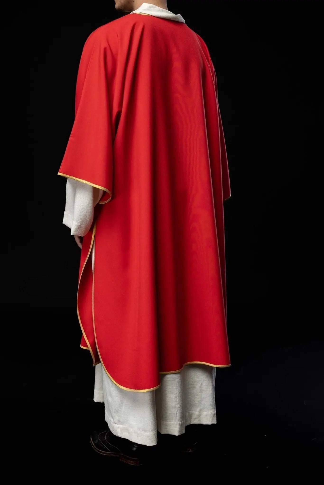 Plain Red Dalmatic with Gold Trim